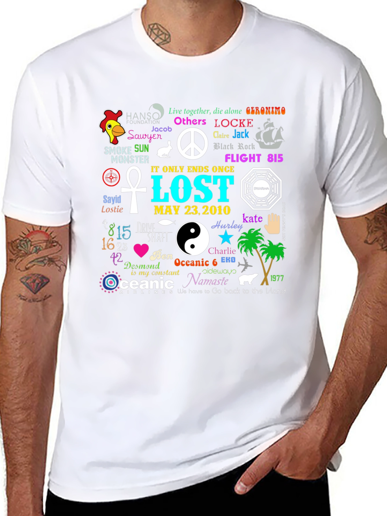 Lost TV Show Inspired Graphic T-Shirt