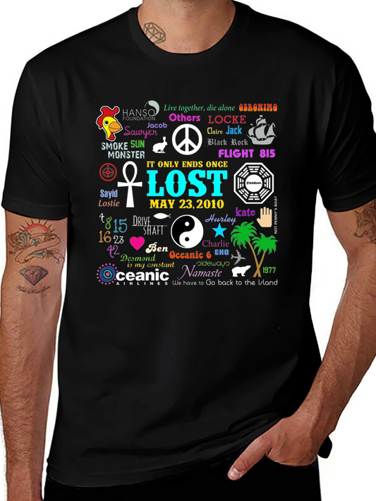 Lost TV Show Inspired Graphic T-Shirt