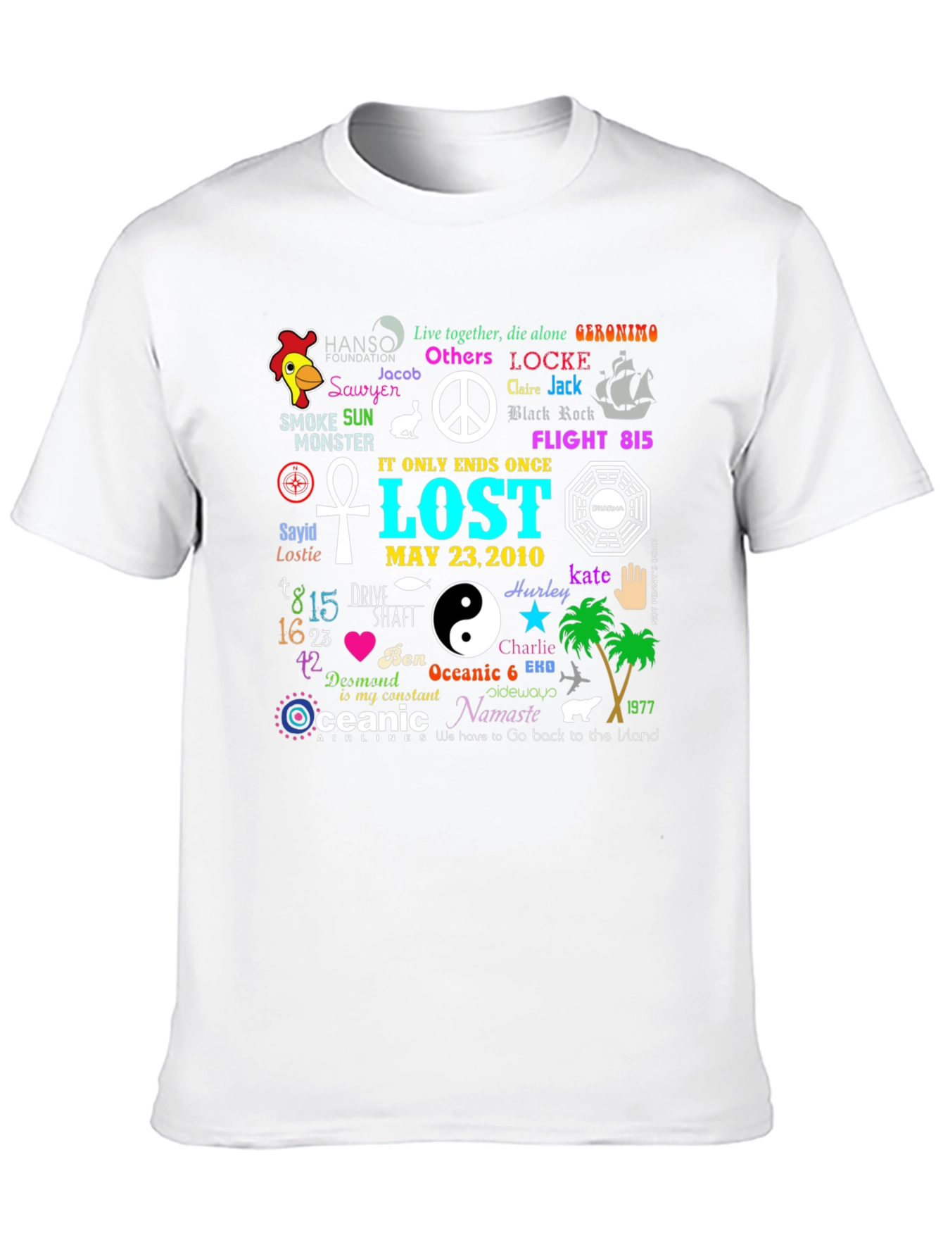 Lost TV Show Inspired Graphic T-Shirt