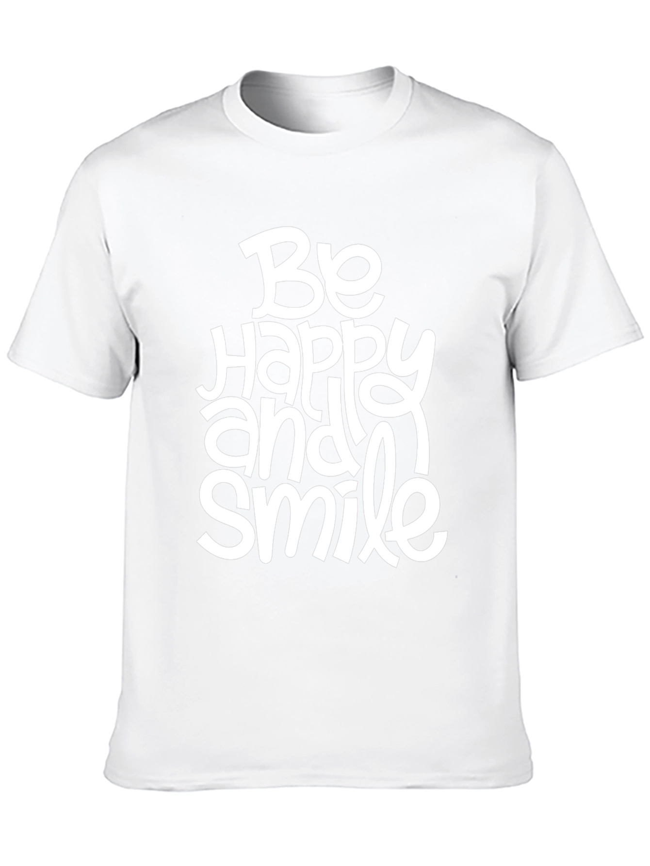 Be Happy and Smile Black T-Shirt