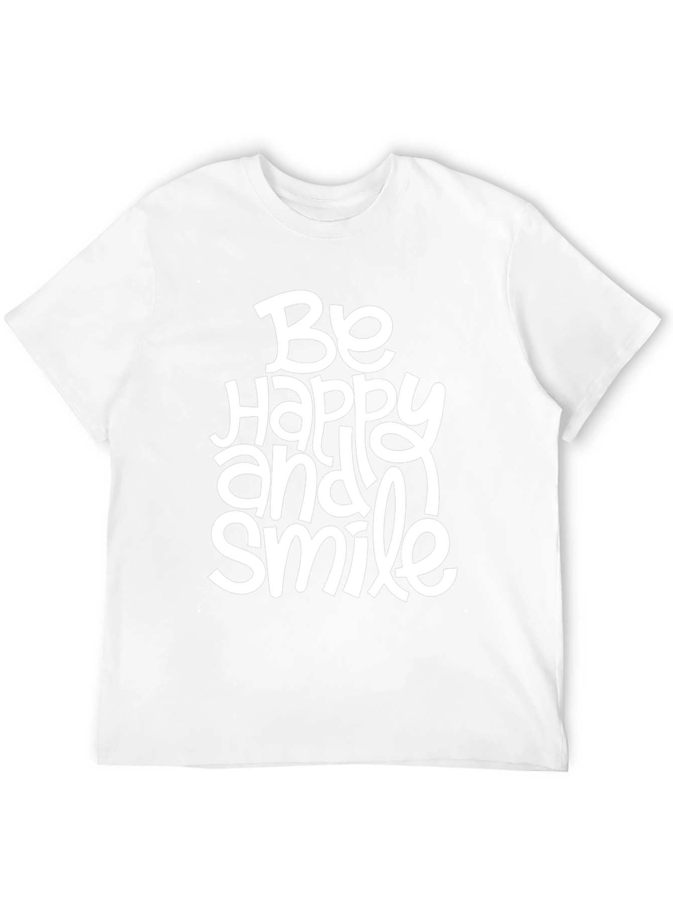 Be Happy and Smile Black T-Shirt