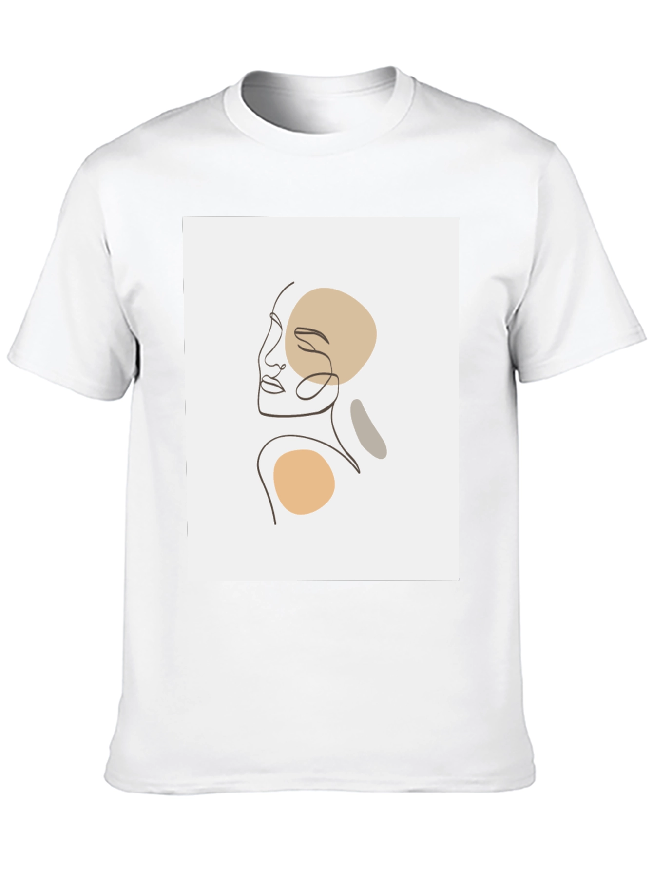 Minimalist Abstract Face Line Art Graphic Tee