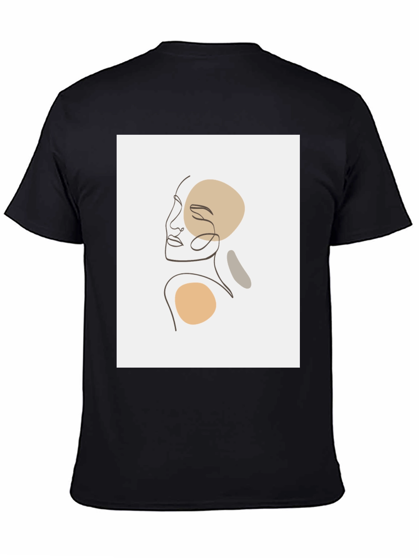 Minimalist Abstract Face Line Art Graphic Tee
