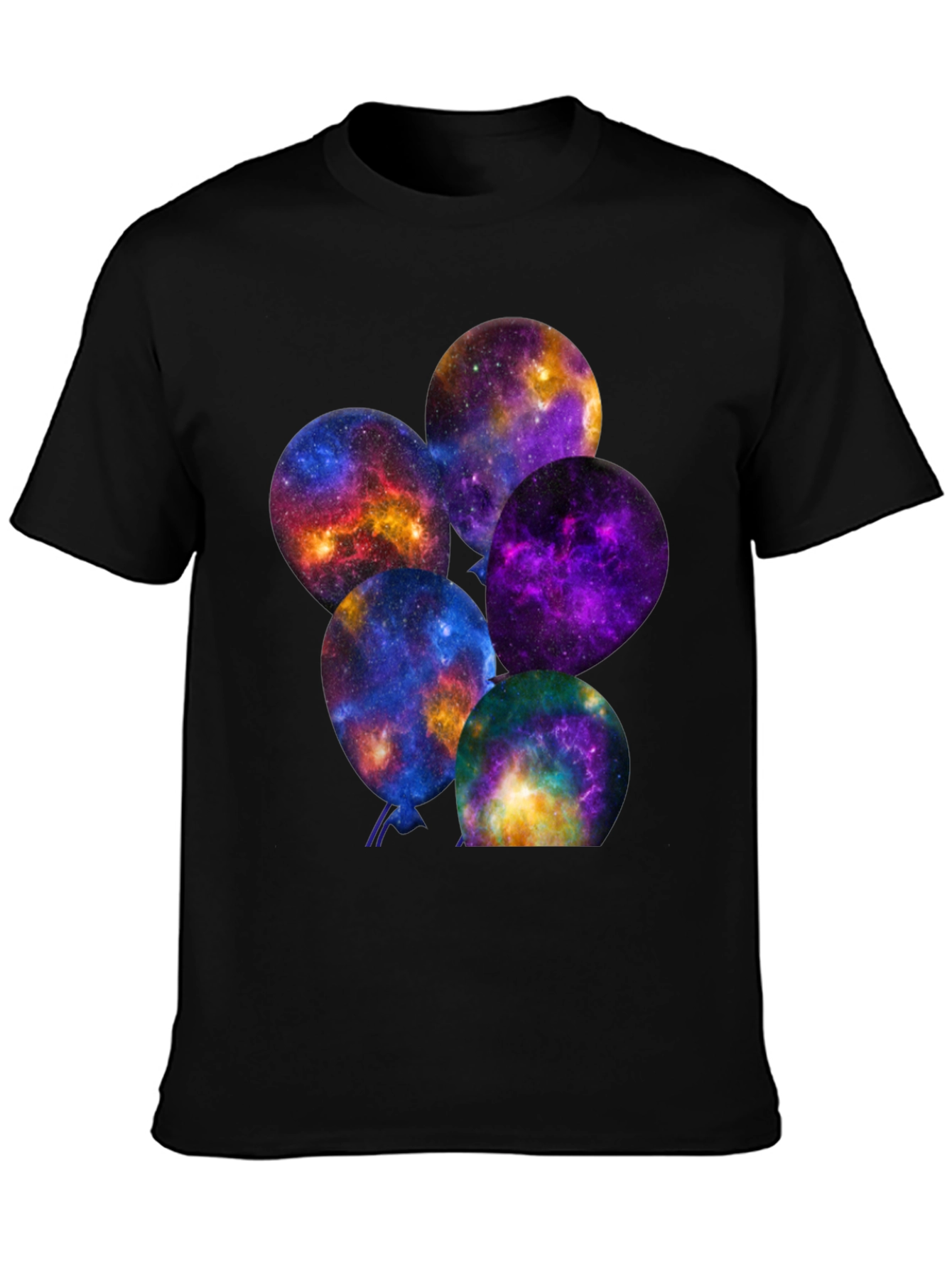 Galaxy Balloons Graphic Tee - Cosmic Comfort