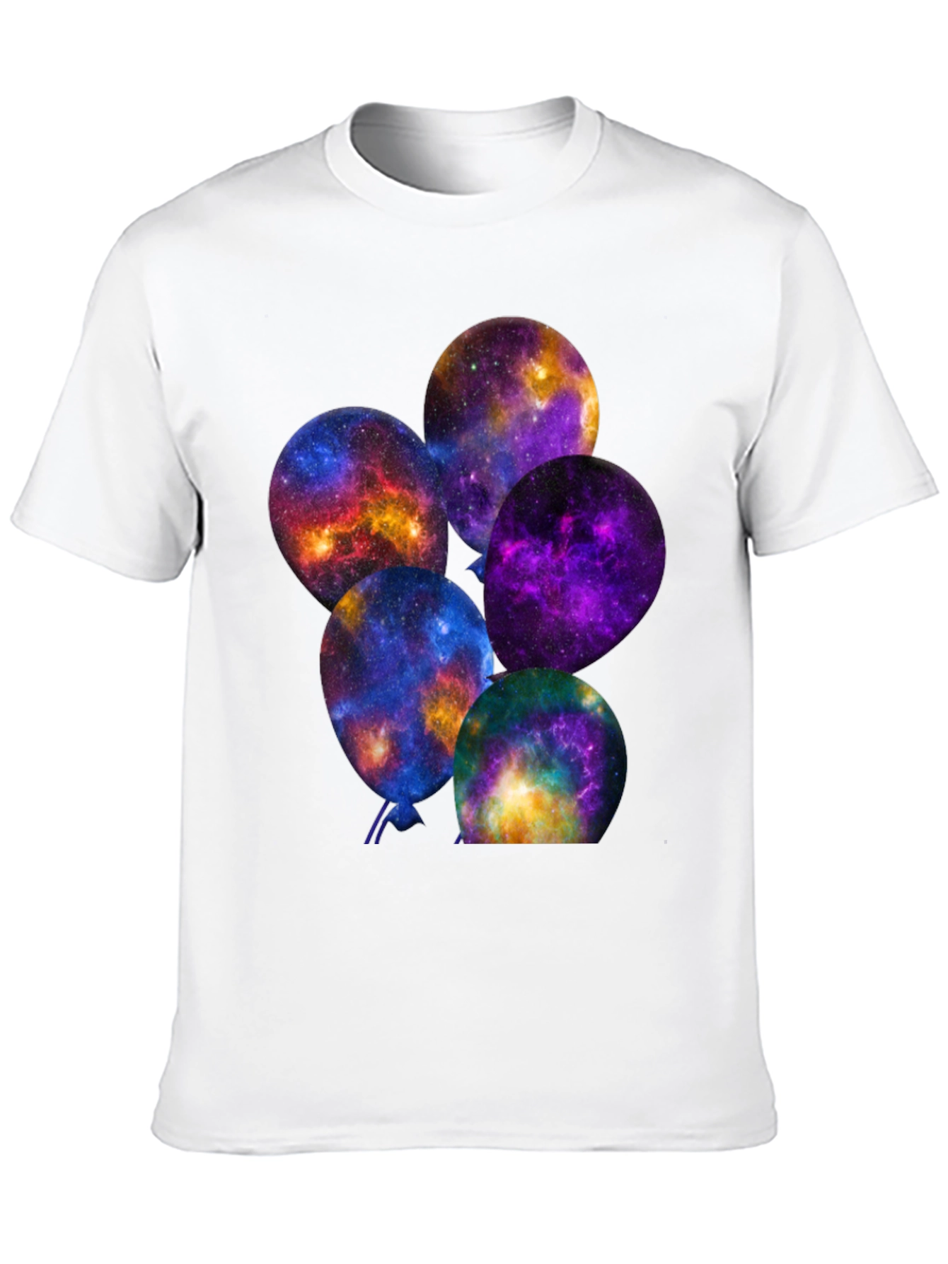 Galaxy Balloons Graphic Tee - Cosmic Comfort