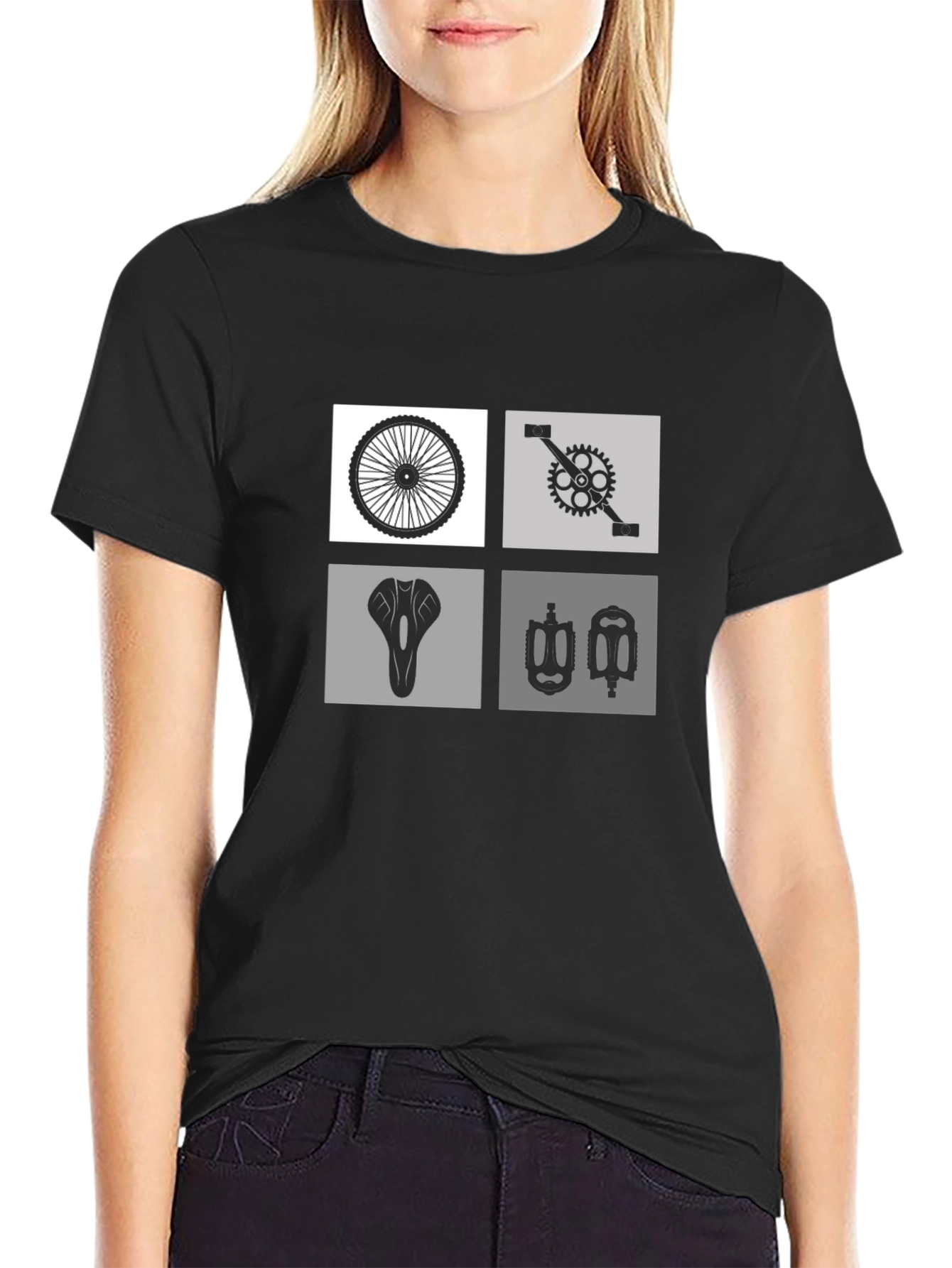 Biker T-Shirt - Cycle Parts Graphic Tee