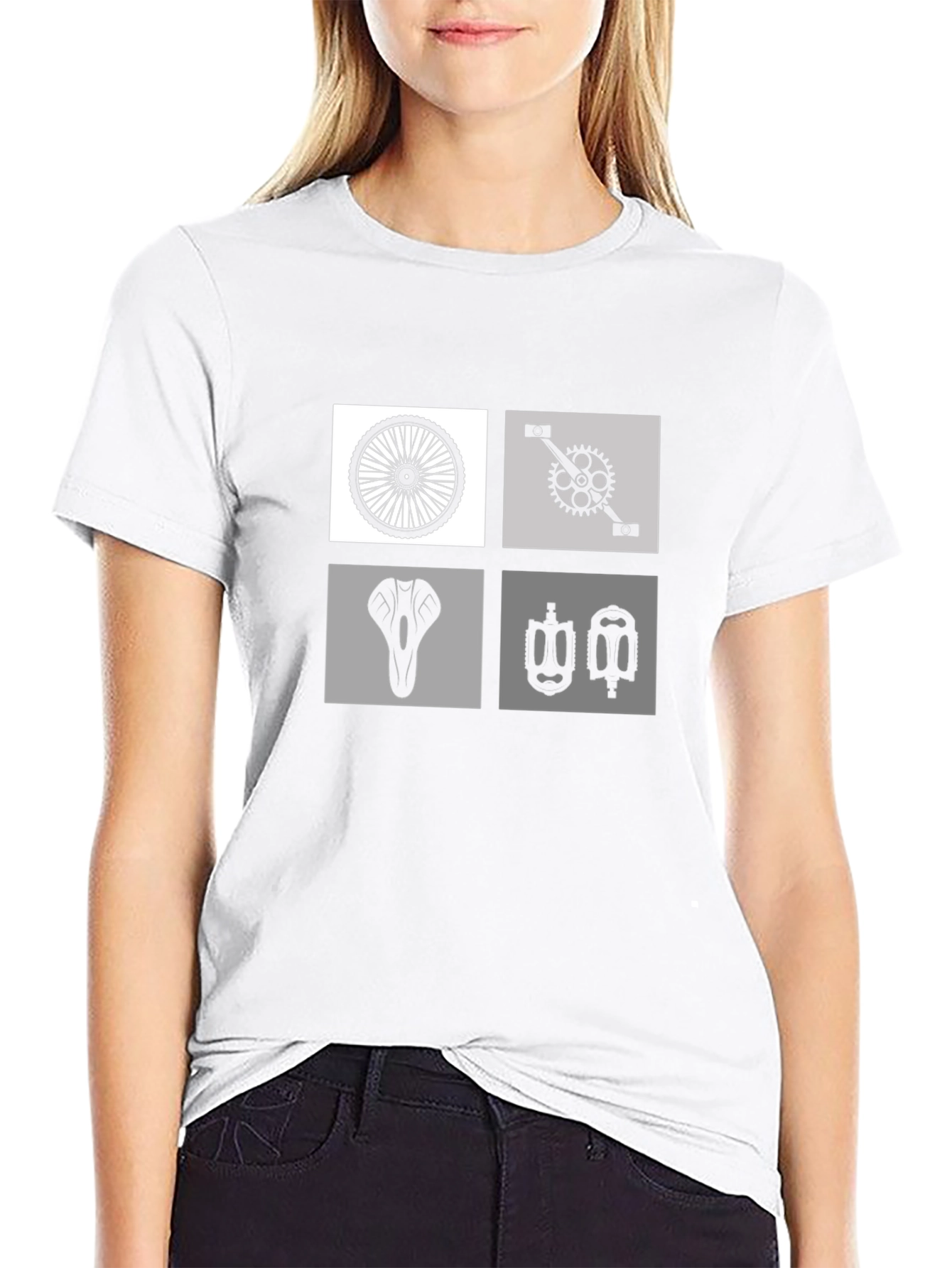 Biker T-Shirt - Cycle Parts Graphic Tee
