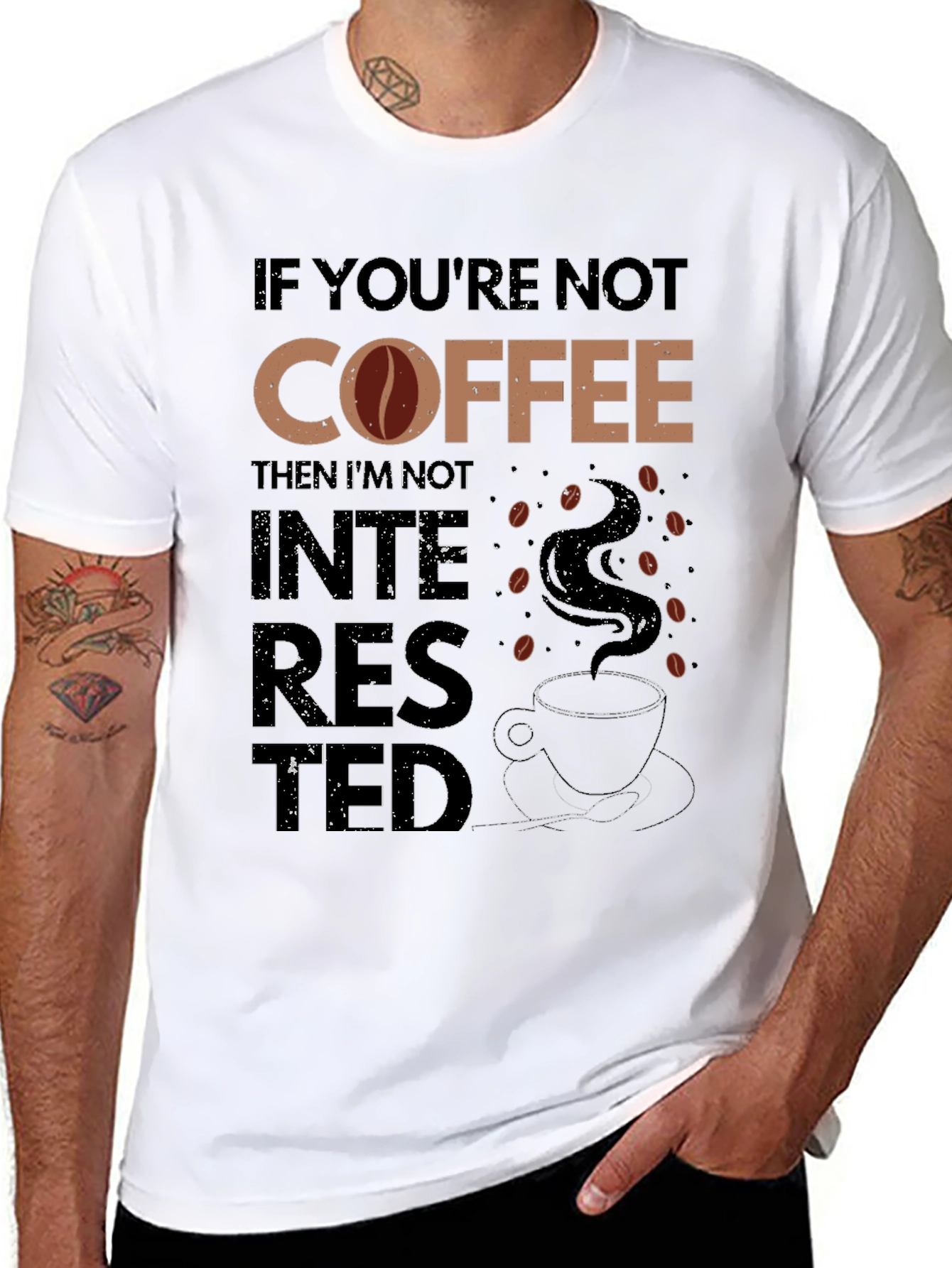 Coffee Lover Graphic Tee - Not Interested