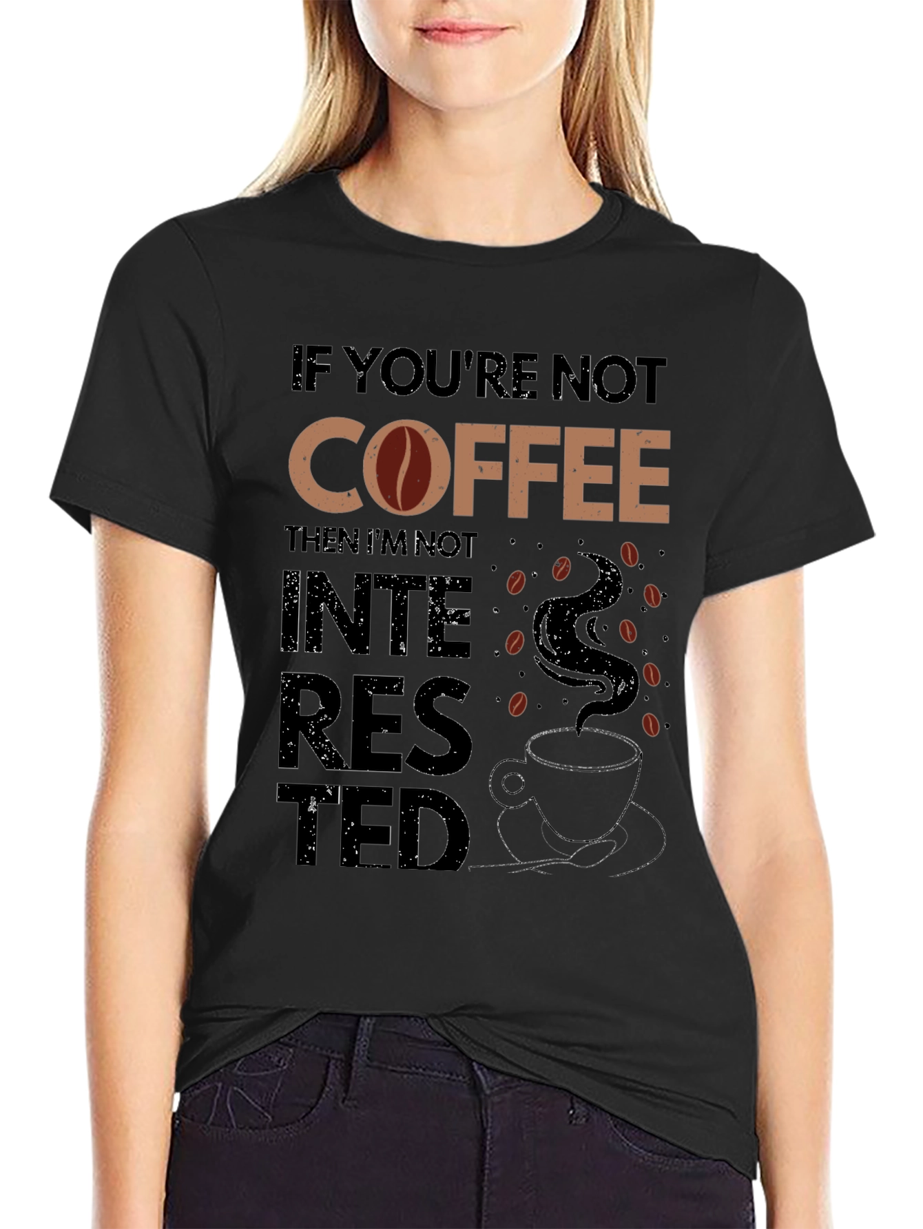 Coffee Lover Graphic Tee - Not Interested