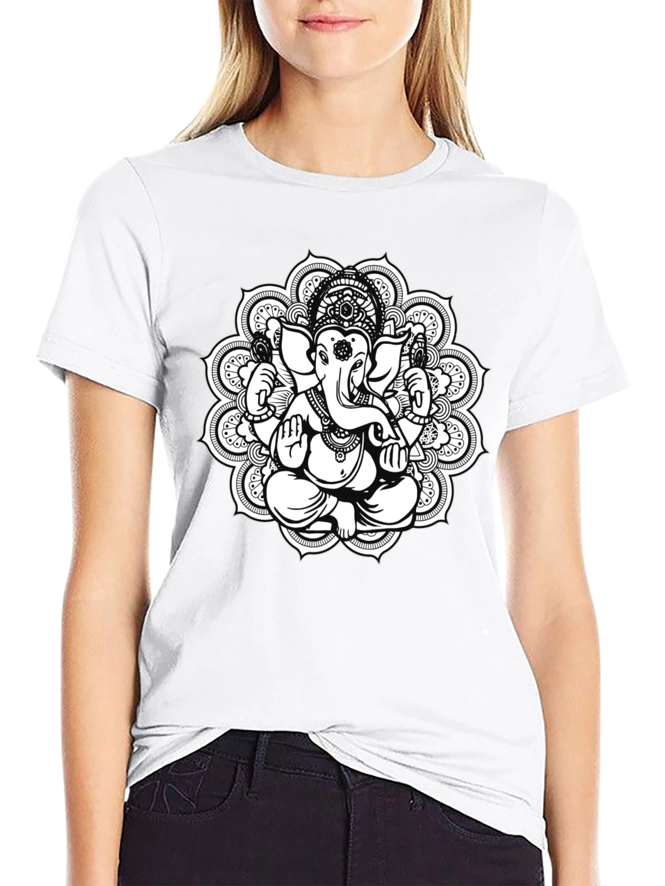Ganesh Mandala T-Shirt - Black