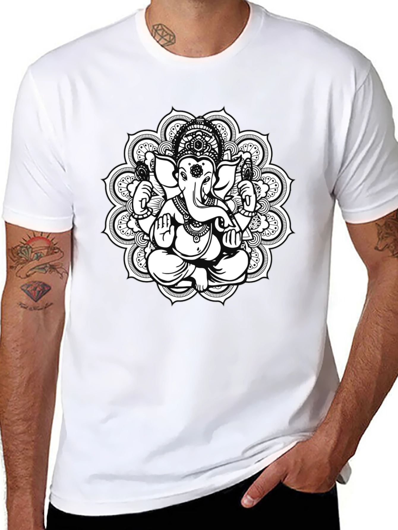 Ganesh Mandala T-Shirt - Black