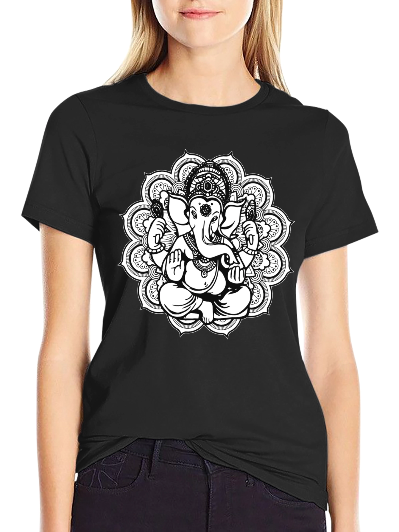 Ganesh Mandala T-Shirt - Black