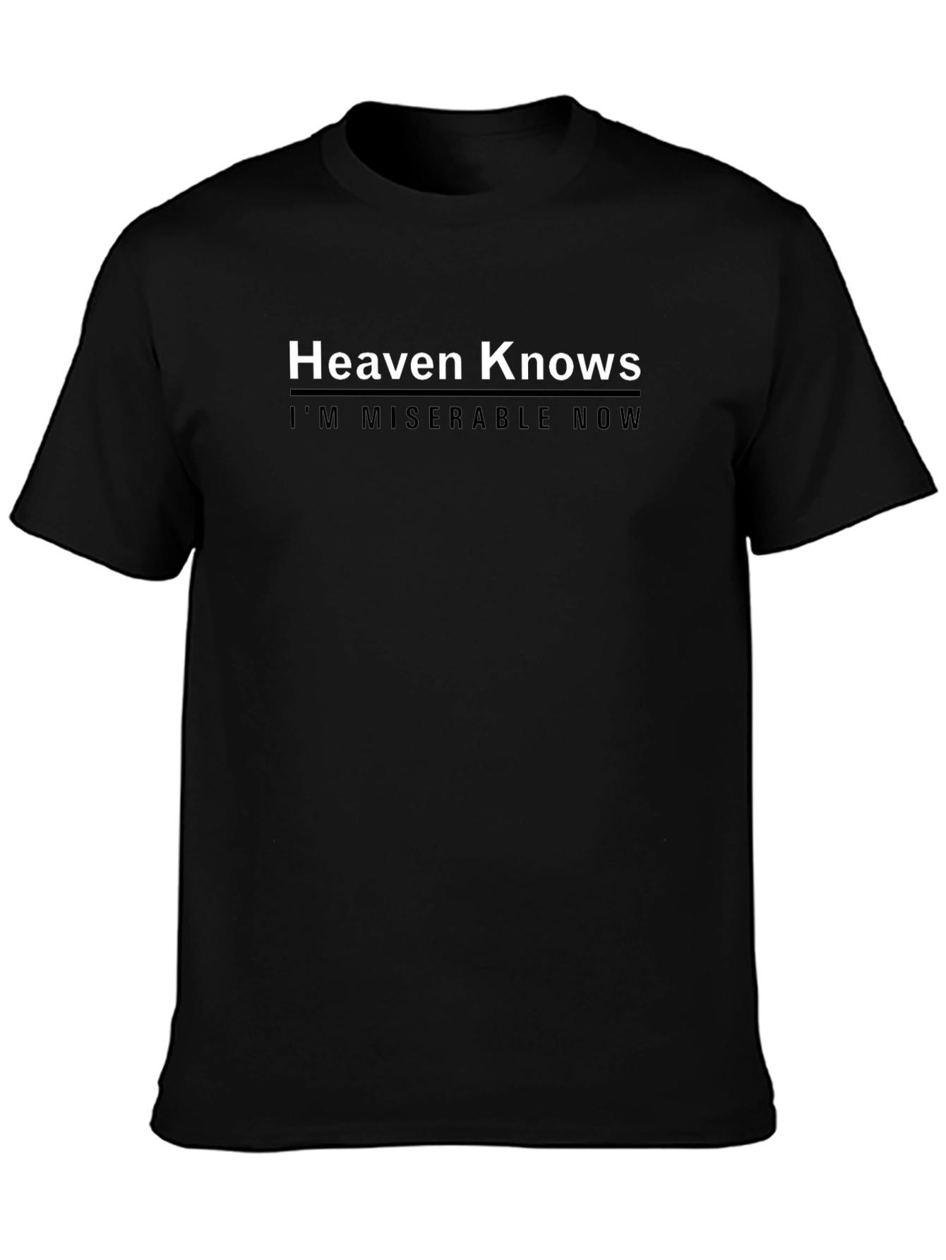 Heaven Knows T-Shirt - Mens Black Graphic Tee