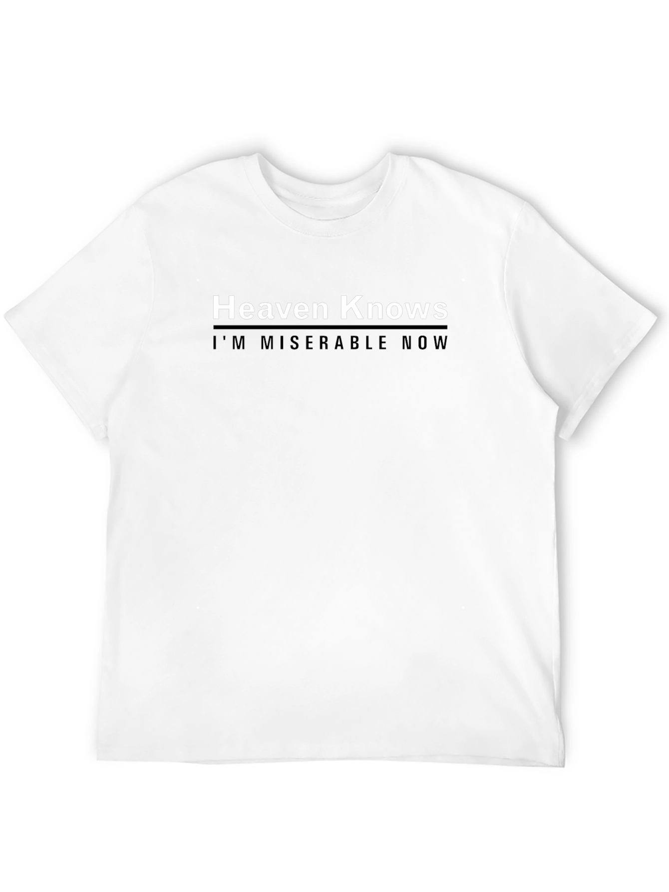 Heaven Knows T-Shirt - Mens Black Graphic Tee