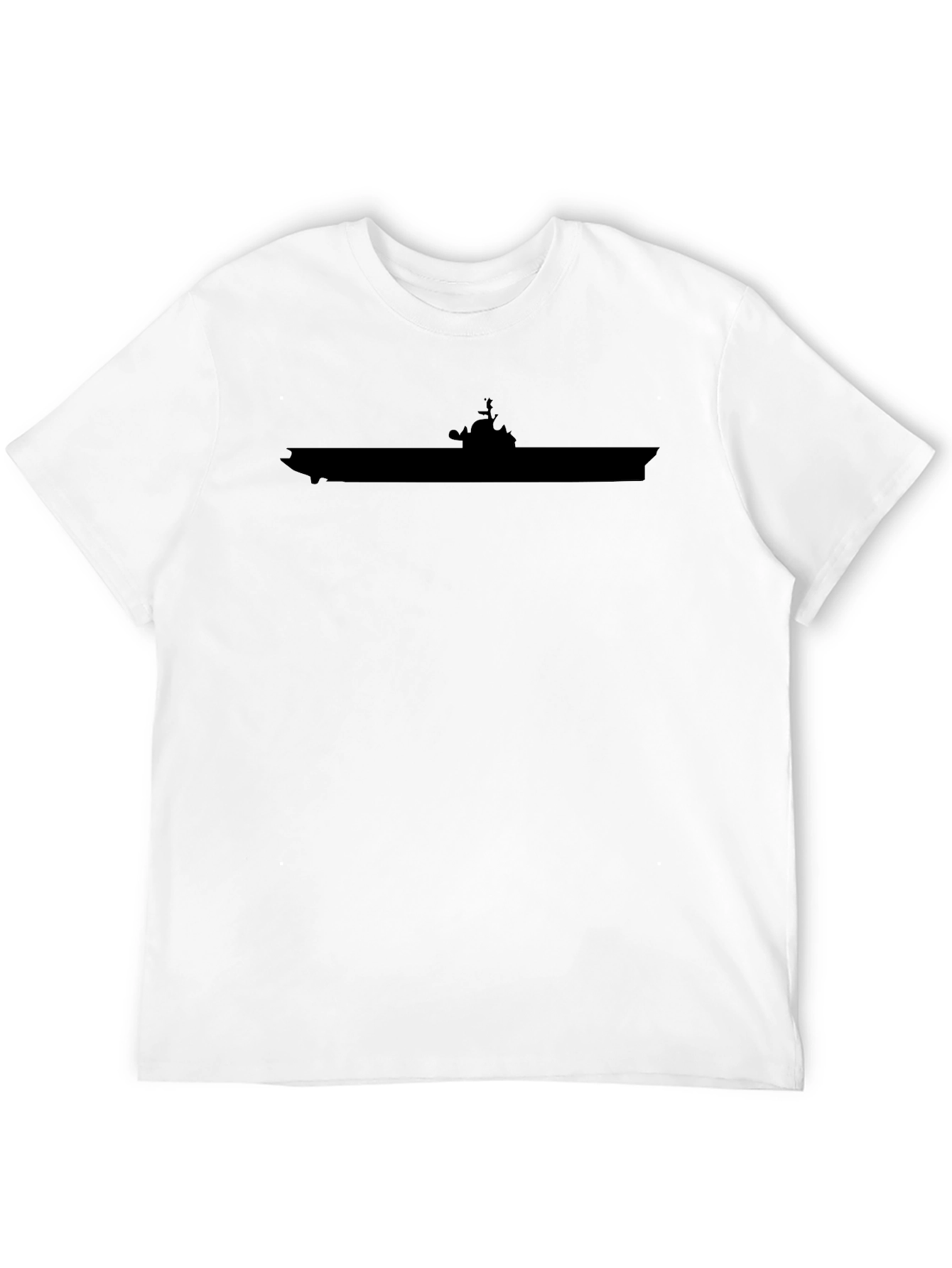 Aircraft Carrier Silhouette T-Shirt - Black