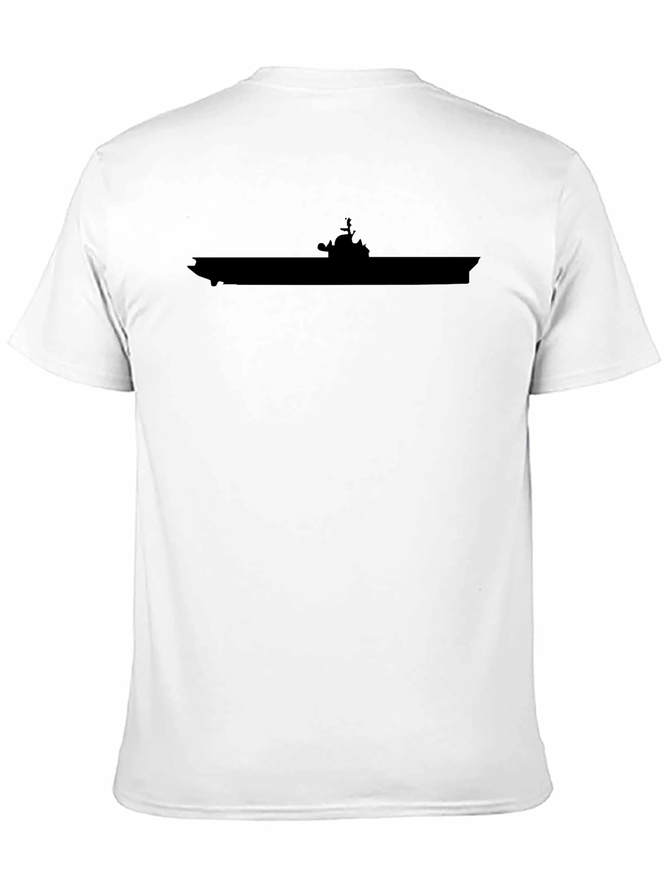 Aircraft Carrier Silhouette T-Shirt - Black