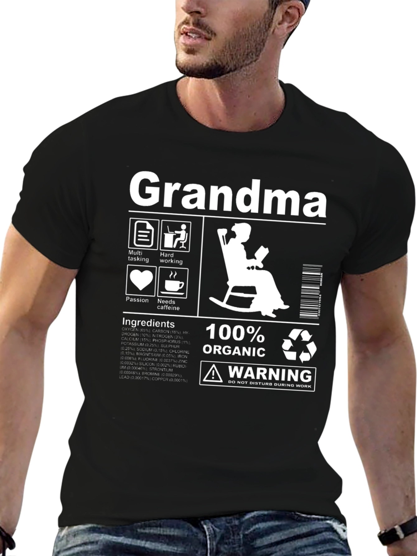 Grandma 100% Organic T-Shirt - Funny Grandma Gift