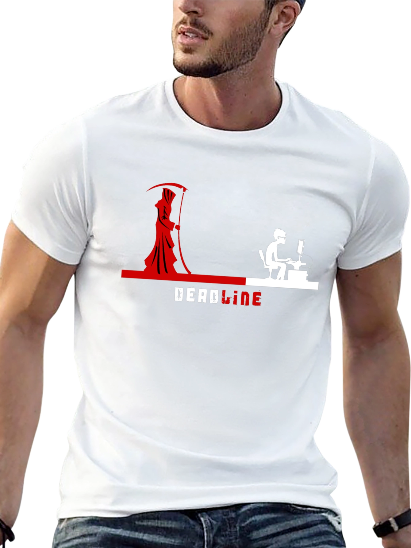 Deadline Grim Reaper T-Shirt - Funny Programmer Tee