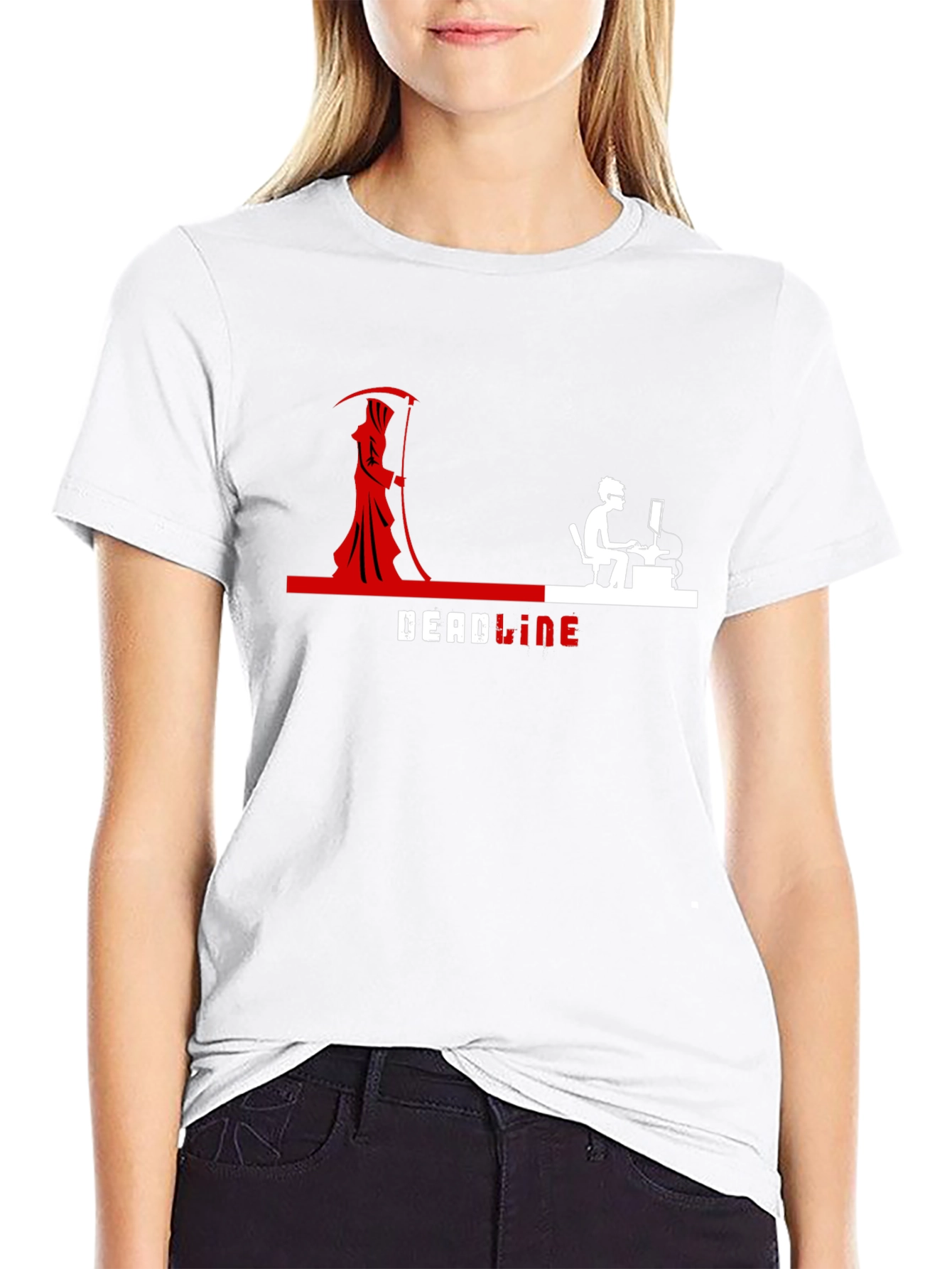 Deadline Grim Reaper T-Shirt - Funny Programmer Tee