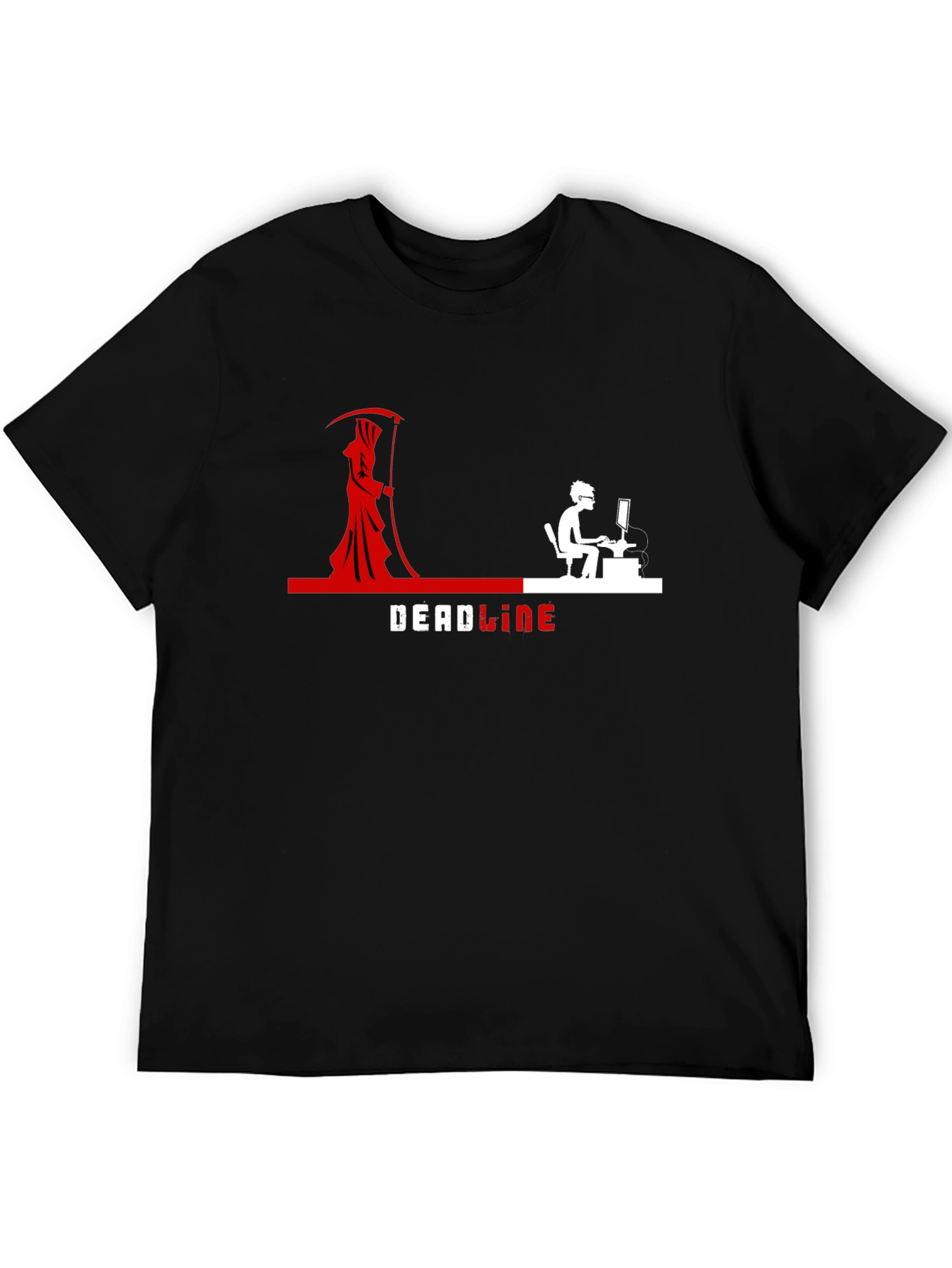 Deadline Grim Reaper T-Shirt - Funny Programmer Tee