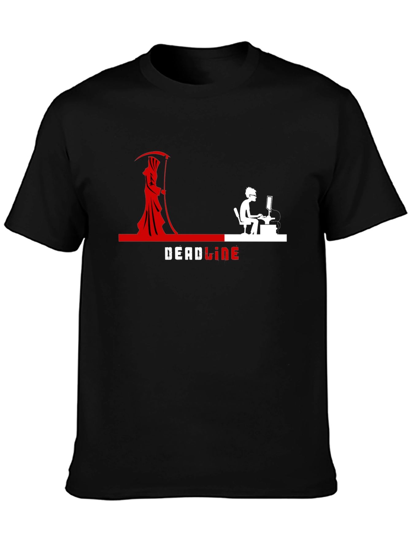 Deadline Grim Reaper T-Shirt - Funny Programmer Tee