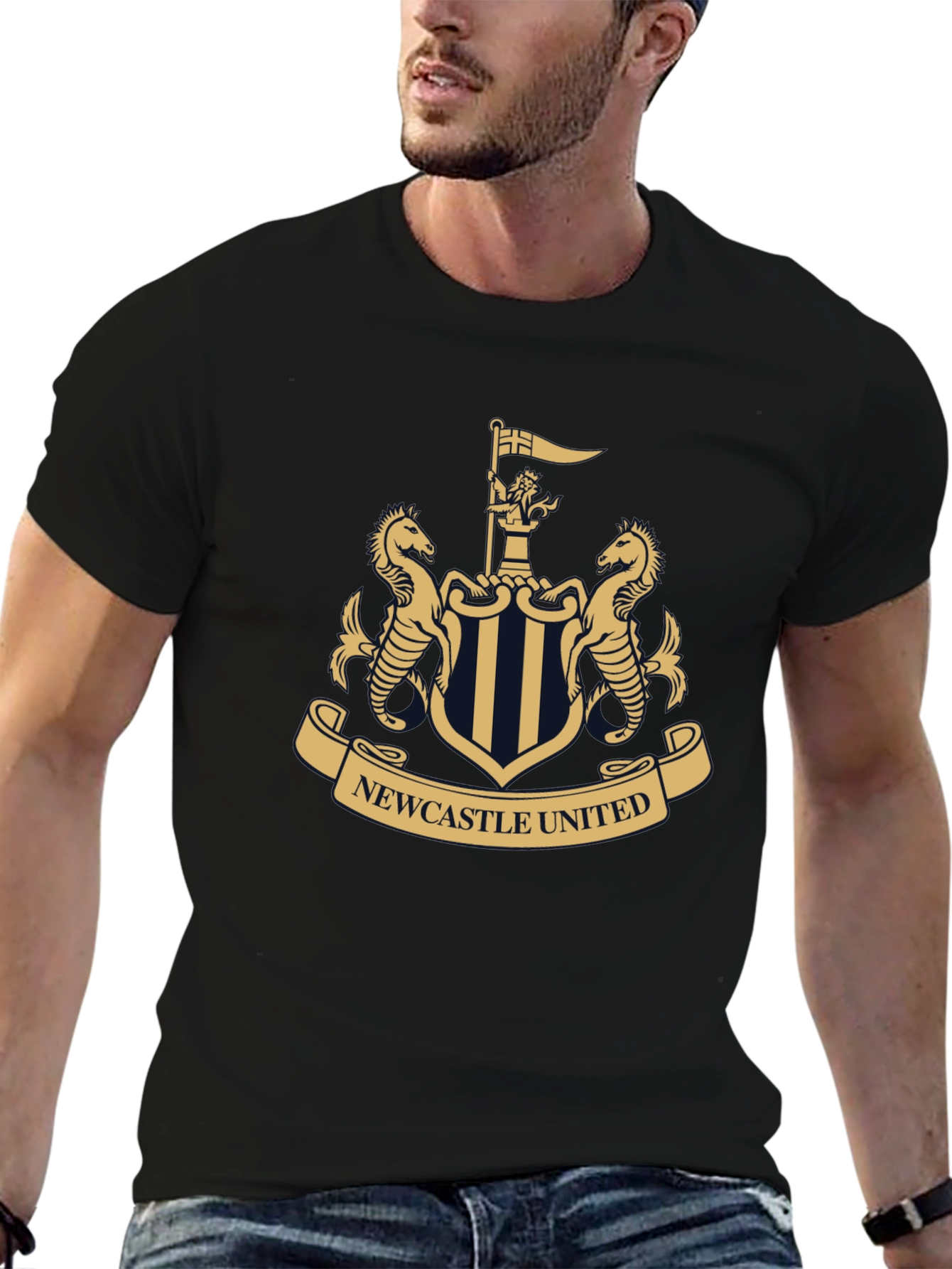 Newcastle United Crest T-Shirt - Black