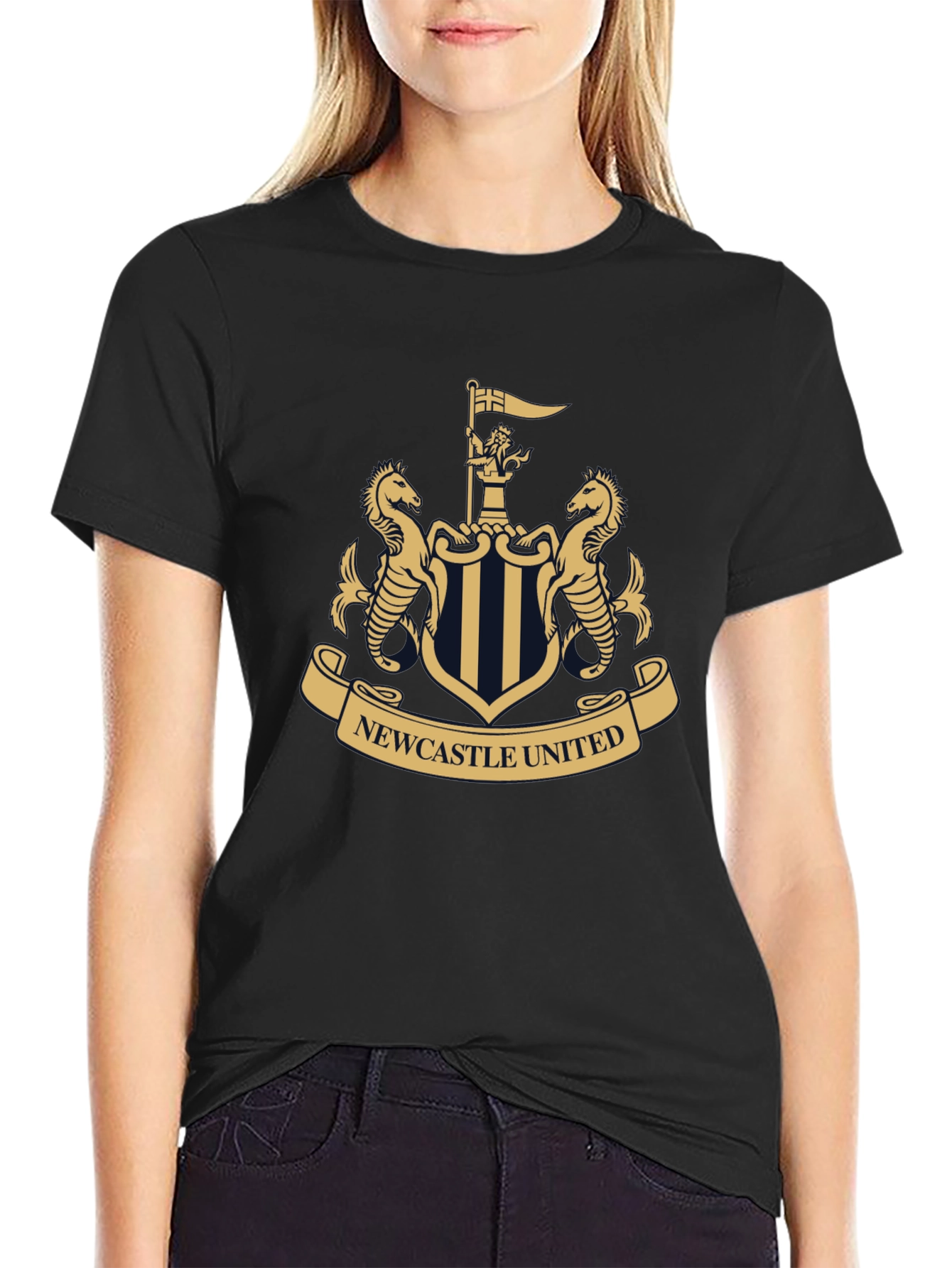 Newcastle United Crest T-Shirt - Black