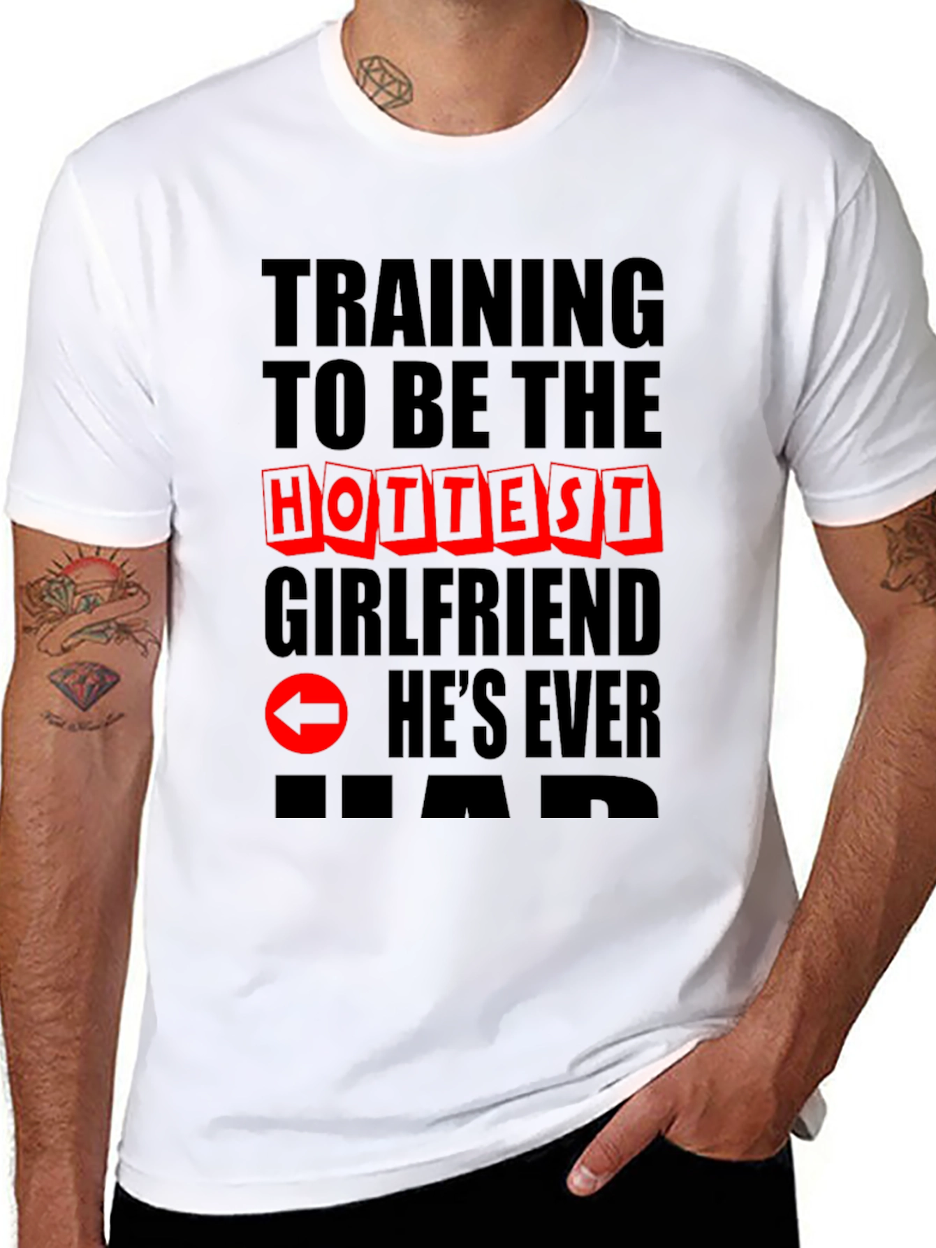 Hottest Girlfriend Training T-Shirt - Novelty Graphic Tee