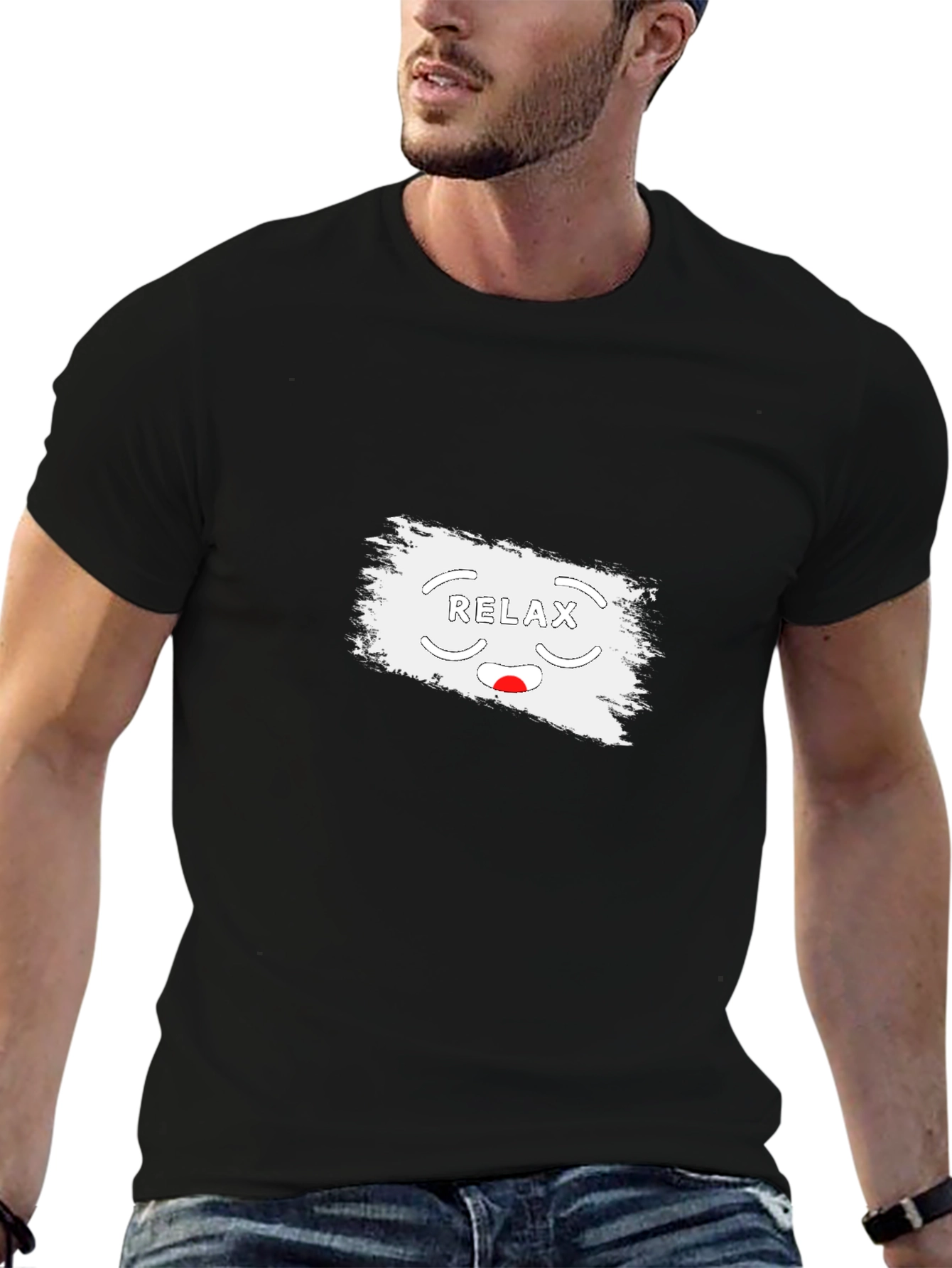 Relax Graphic Tee - Black Comfort Fit