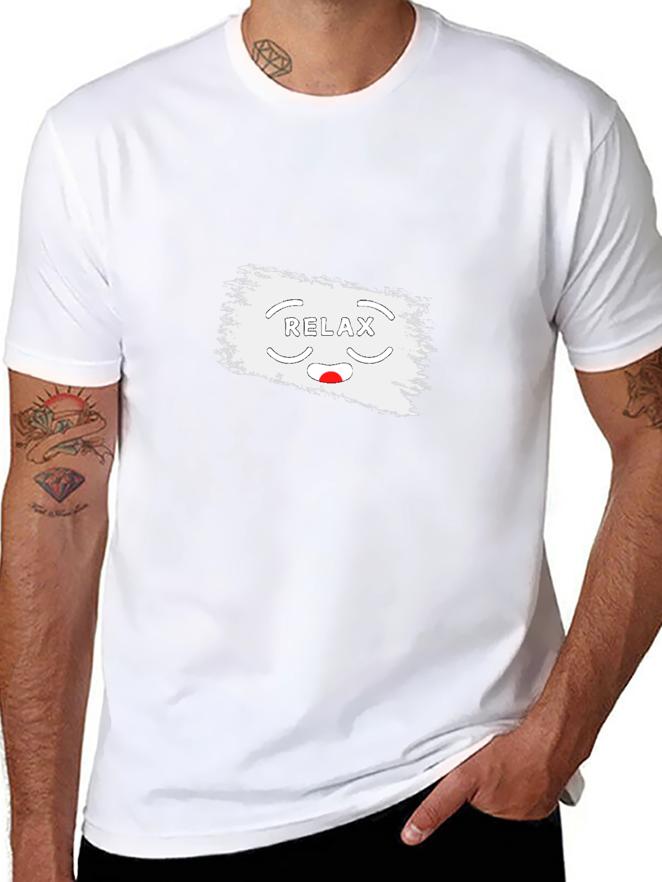 Relax Graphic Tee - Black Comfort Fit
