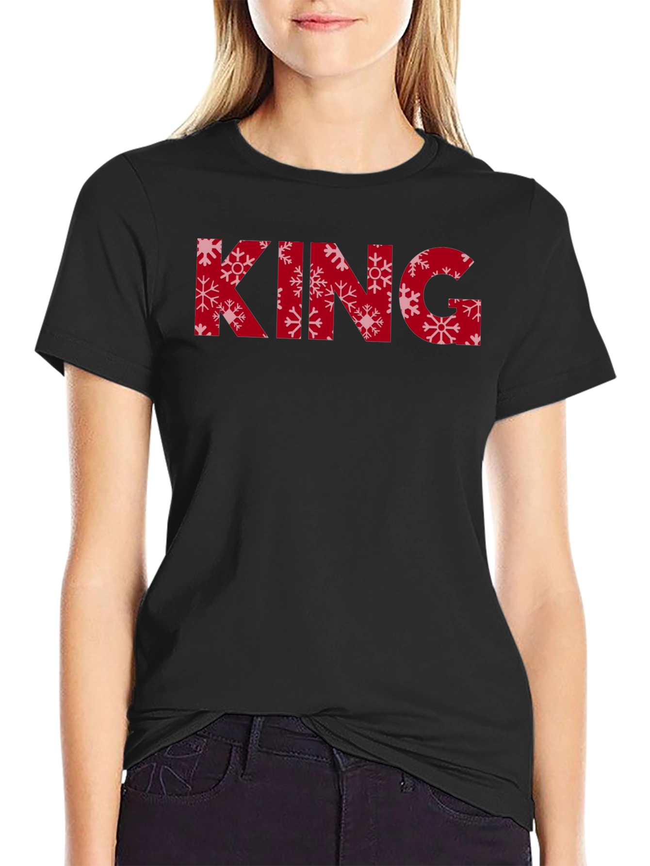 Snowflake King Black Tee
