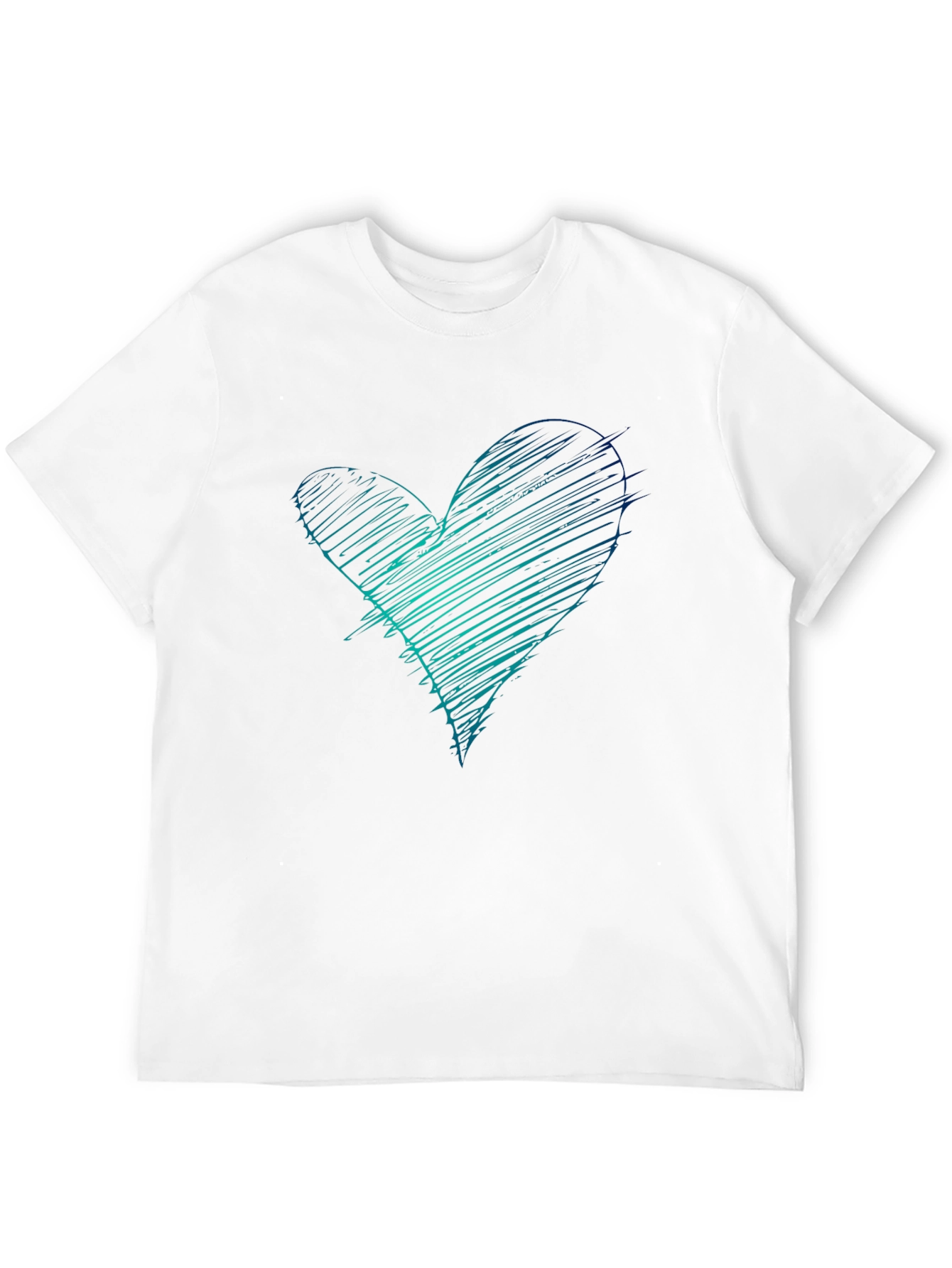 Scribble Heart Graphic Tee - Black