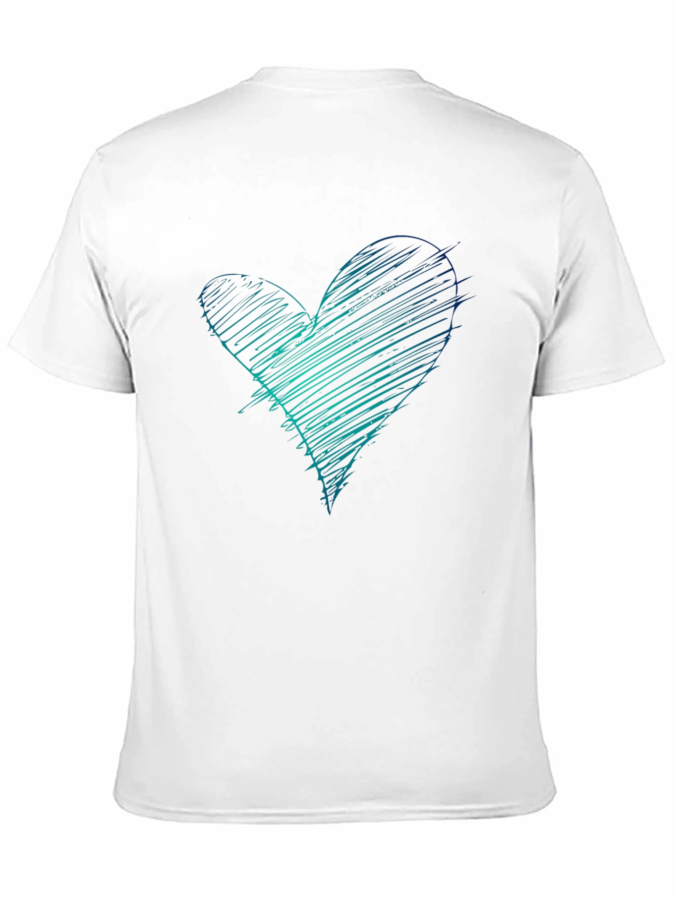 Scribble Heart Graphic Tee - Black