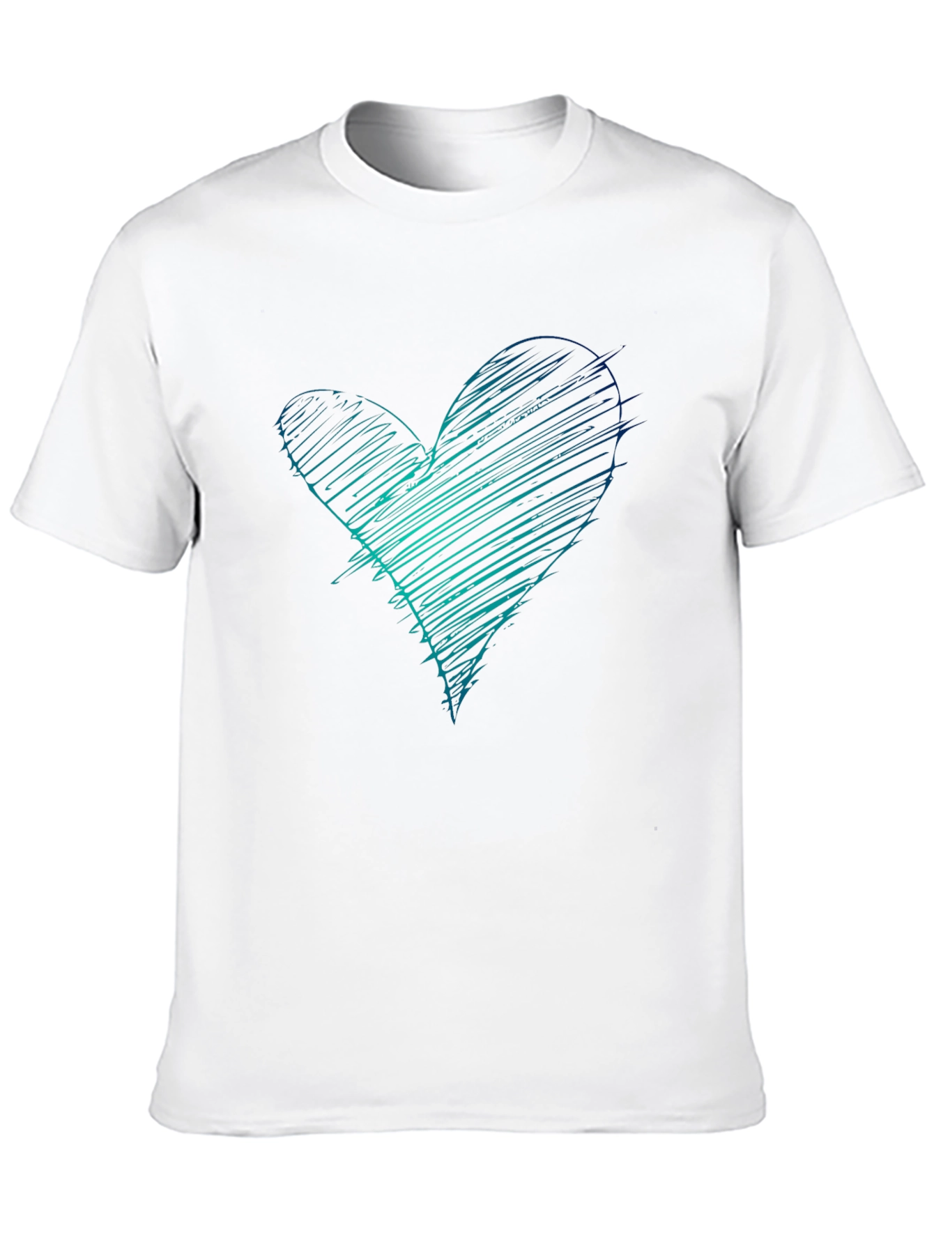 Scribble Heart Graphic Tee - Black