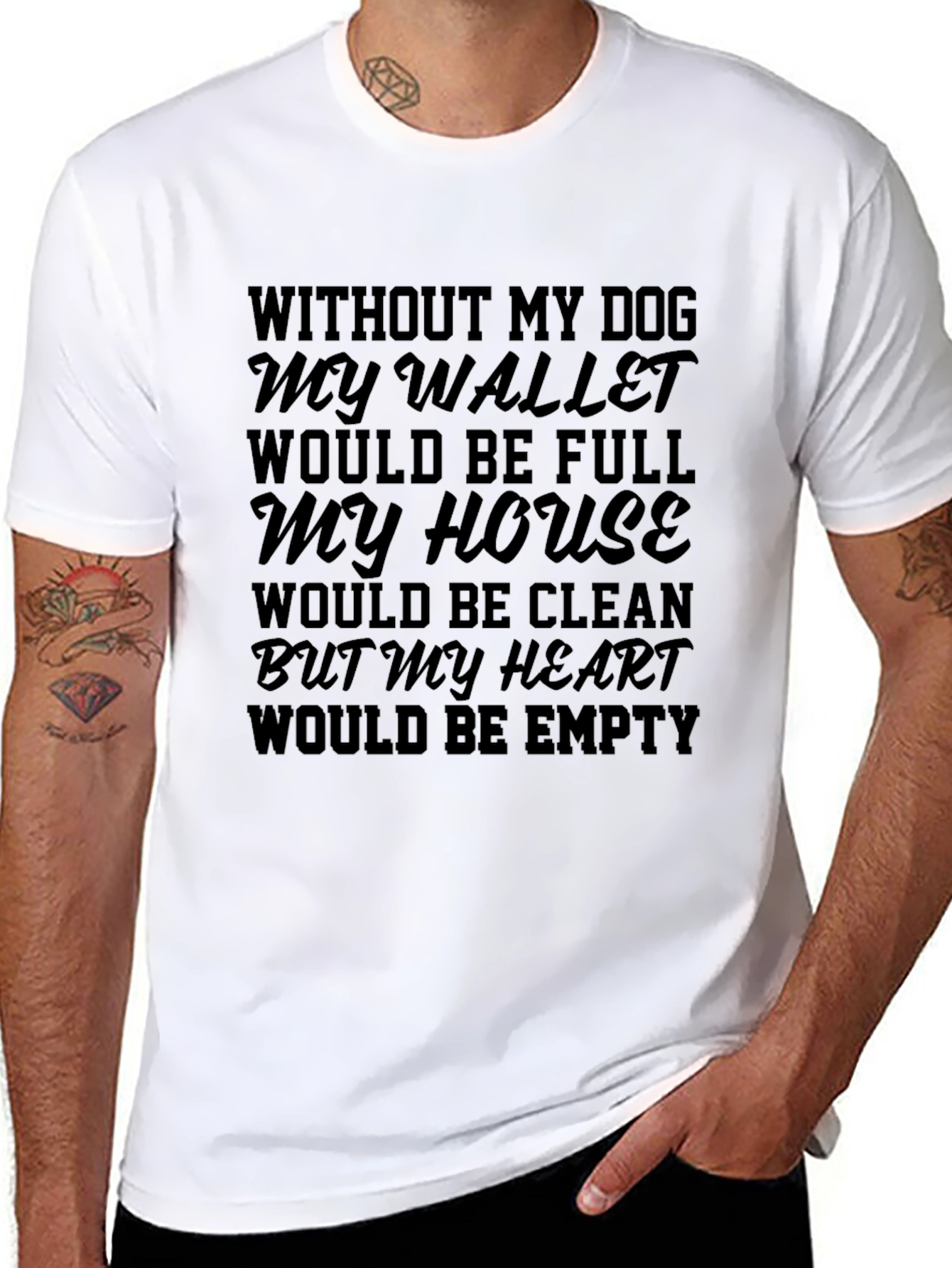 Dog Lover T-Shirt: Wallet Full Heart Empty