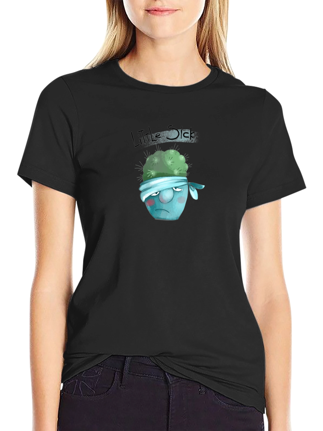 Little Sick Cartoon T-Shirt