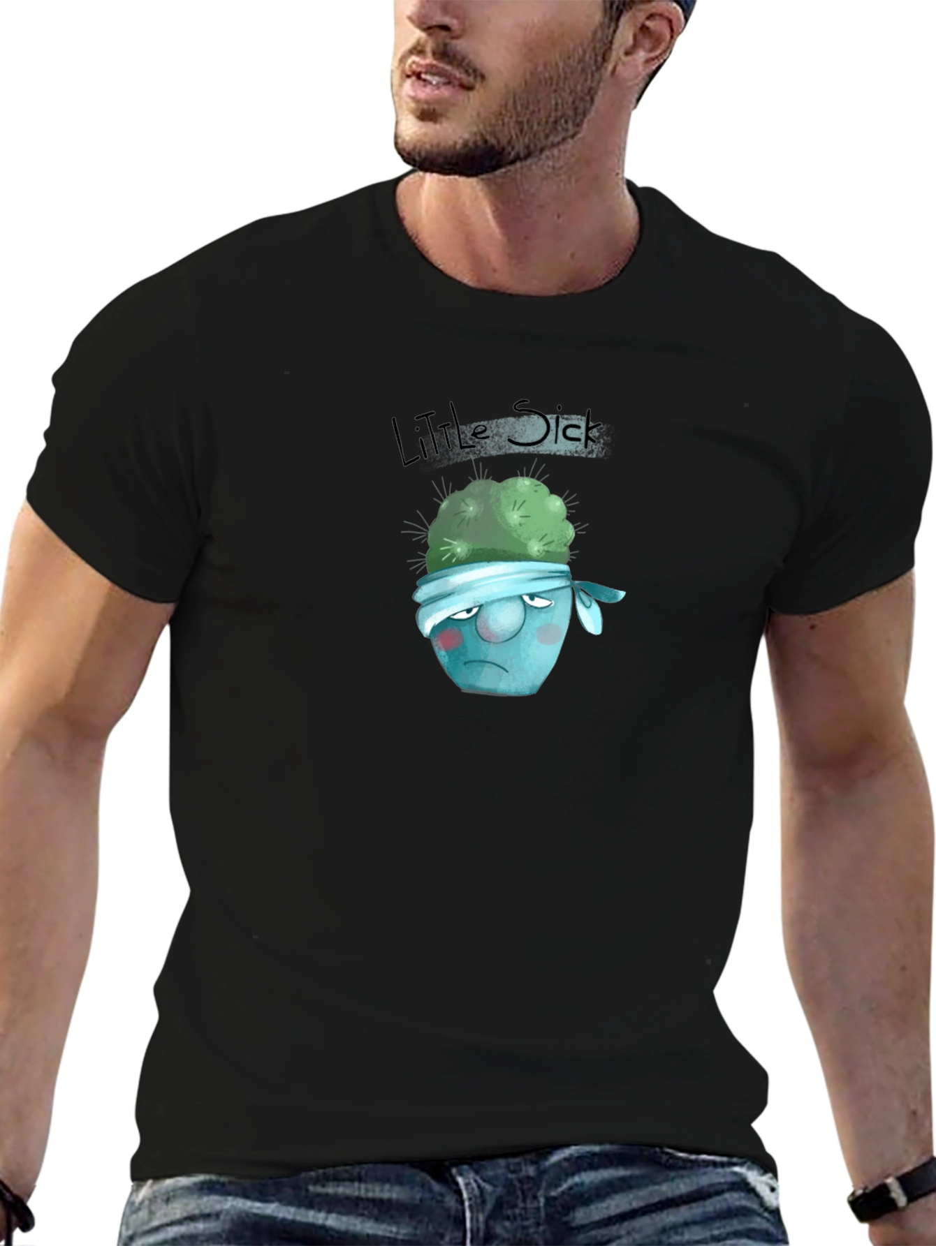 Little Sick Cartoon T-Shirt