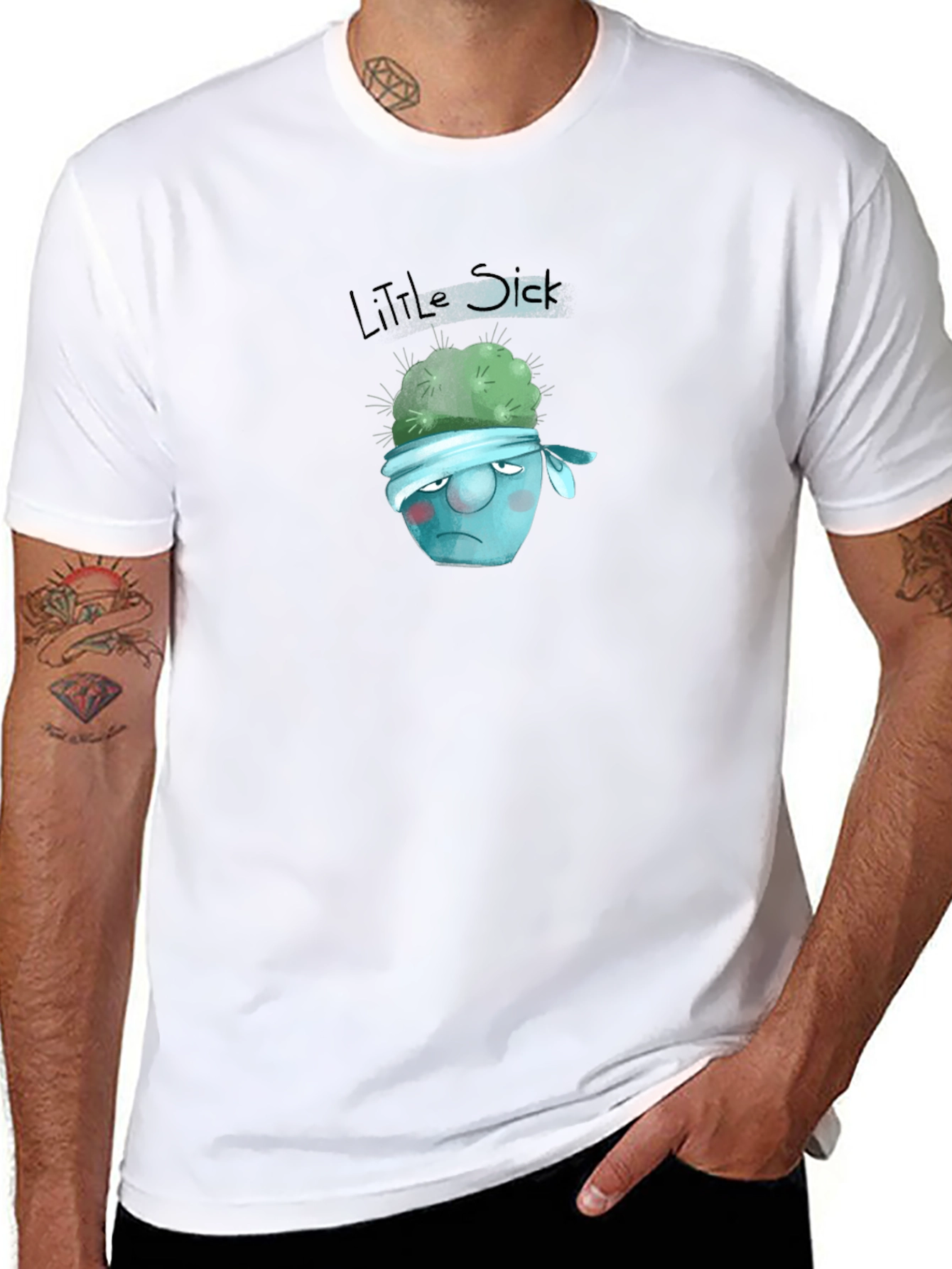 Little Sick Cartoon T-Shirt