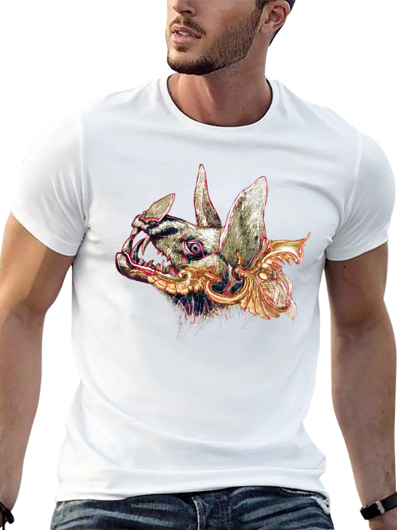 Graphic Bat T-Shirt - Black