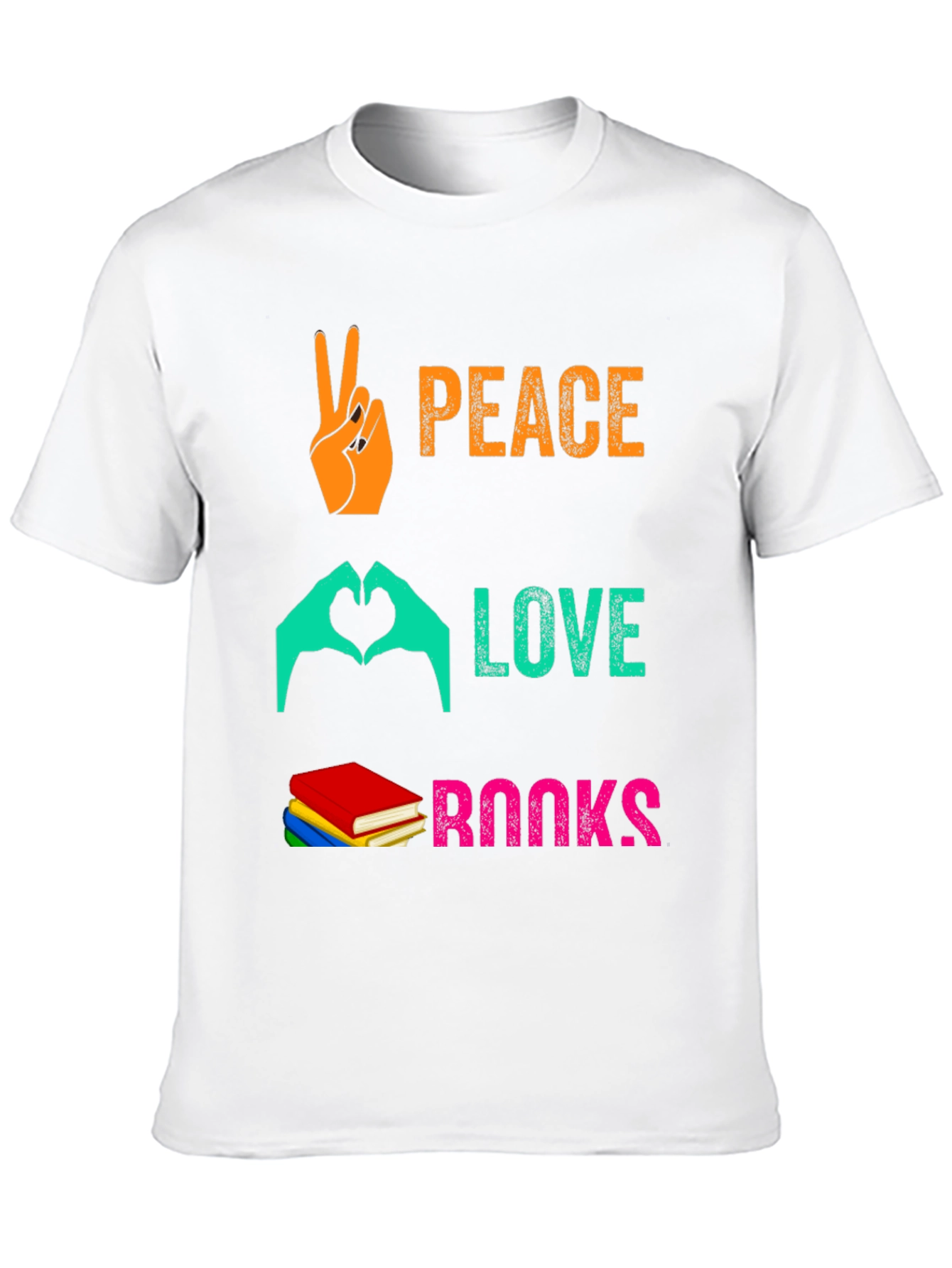 Peace Love Books Graphic T-Shirt