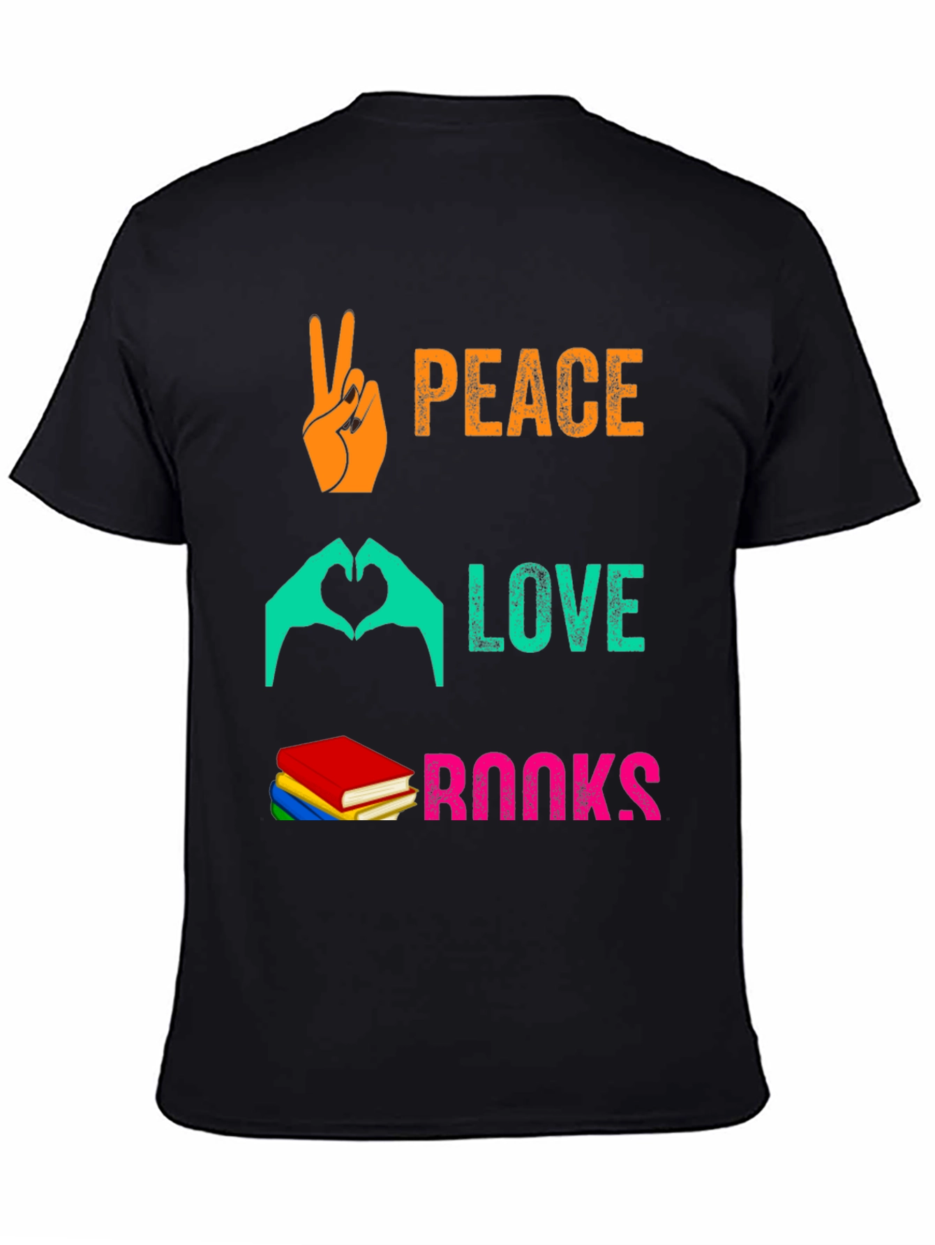 Peace Love Books Graphic T-Shirt