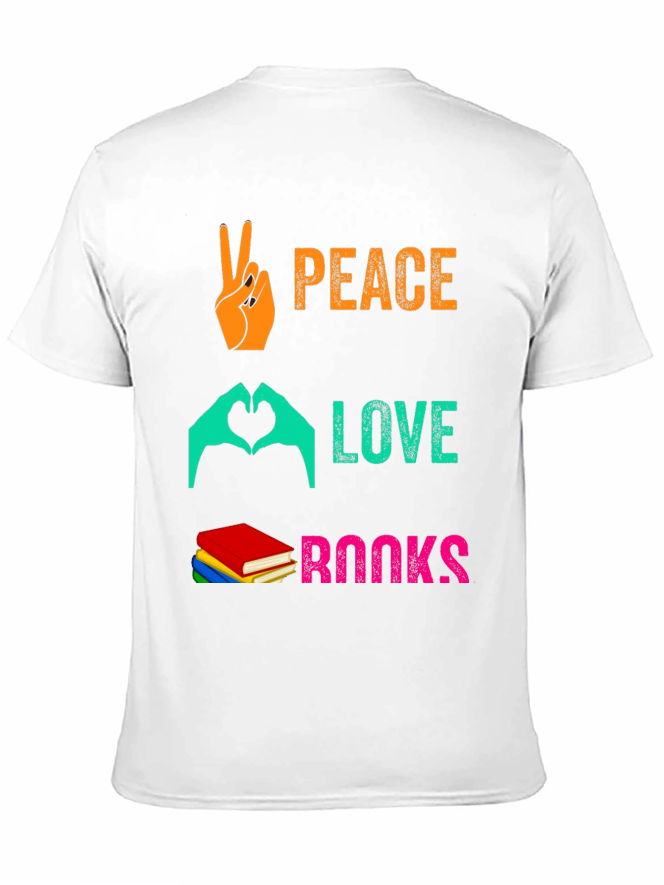 Peace Love Books Graphic T-Shirt