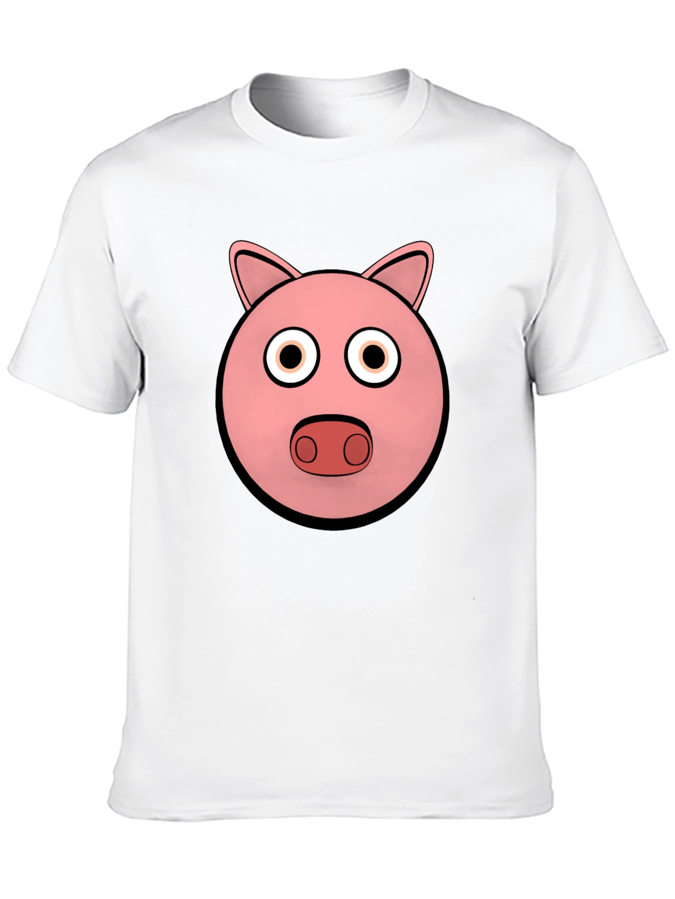 Pig Face Graphic Tee - Black Cotton Comfort