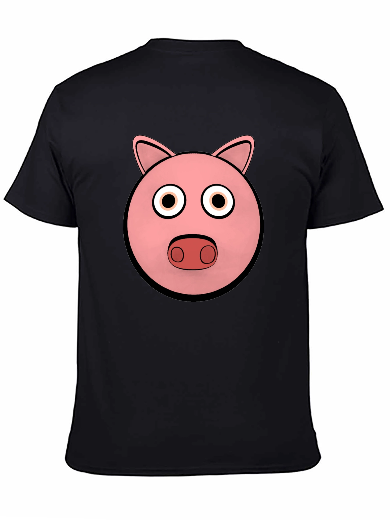 Pig Face Graphic Tee - Black Cotton Comfort