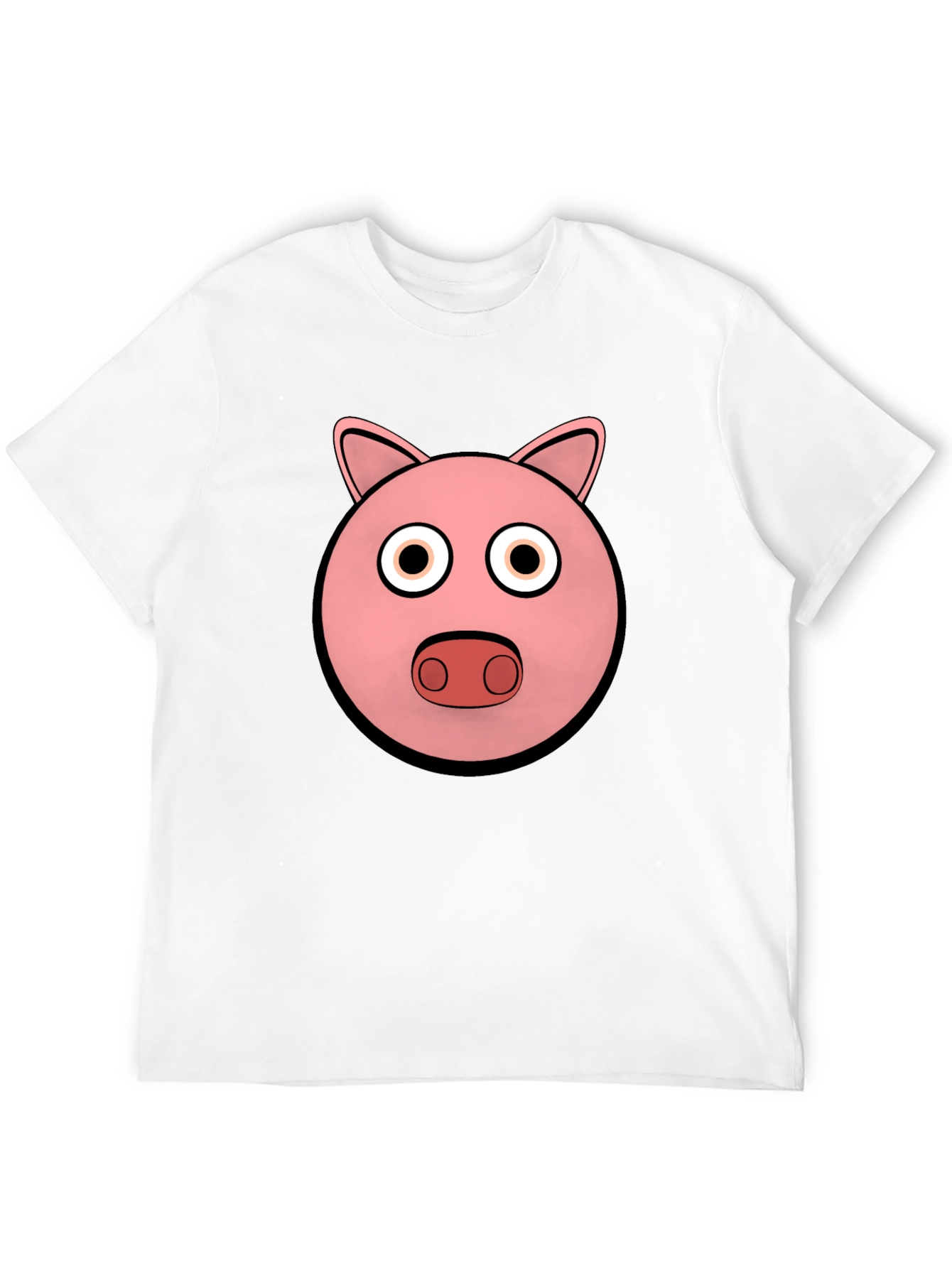 Pig Face Graphic Tee - Black Cotton Comfort