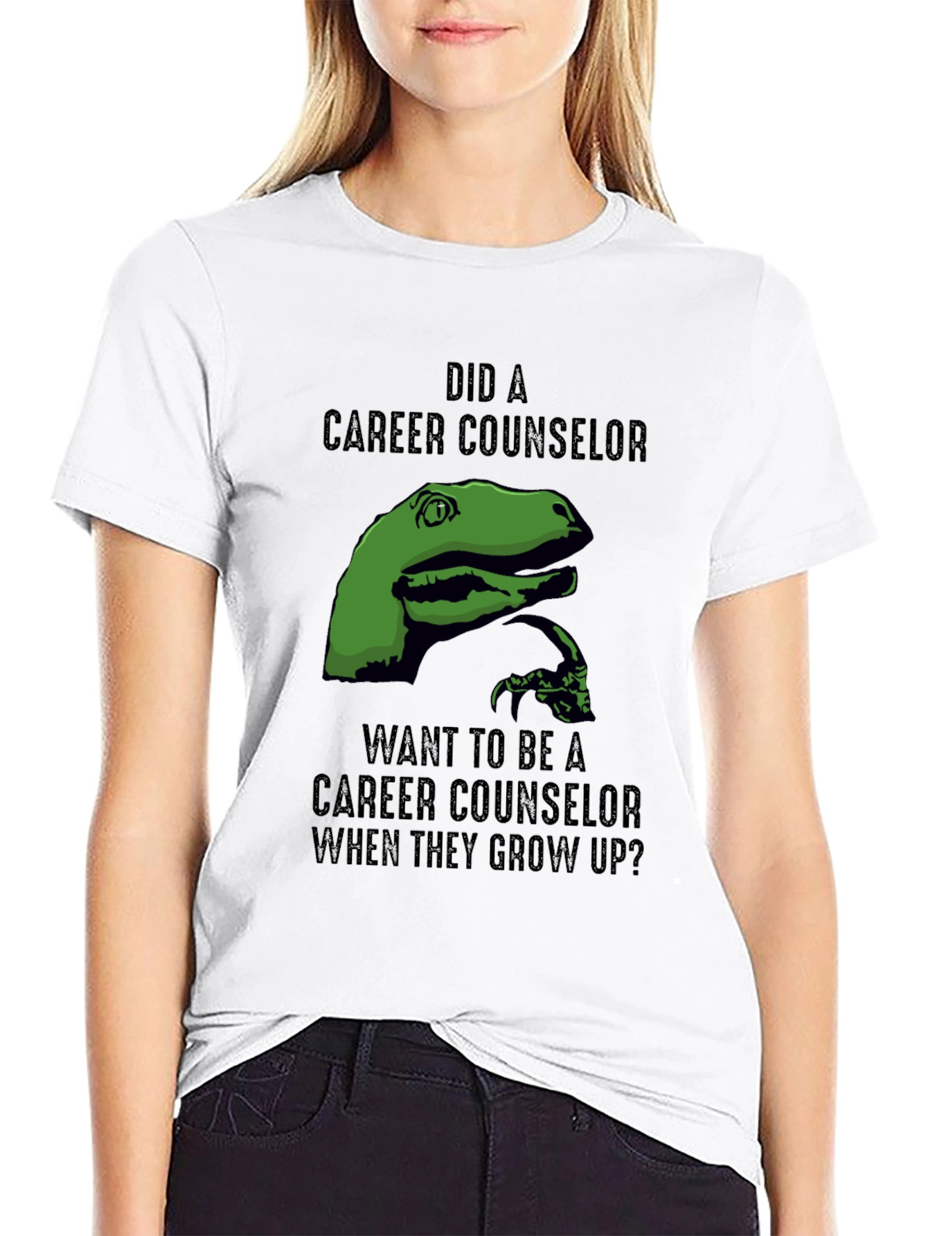 Dinosaur Career Counselor Humor T-Shirt
