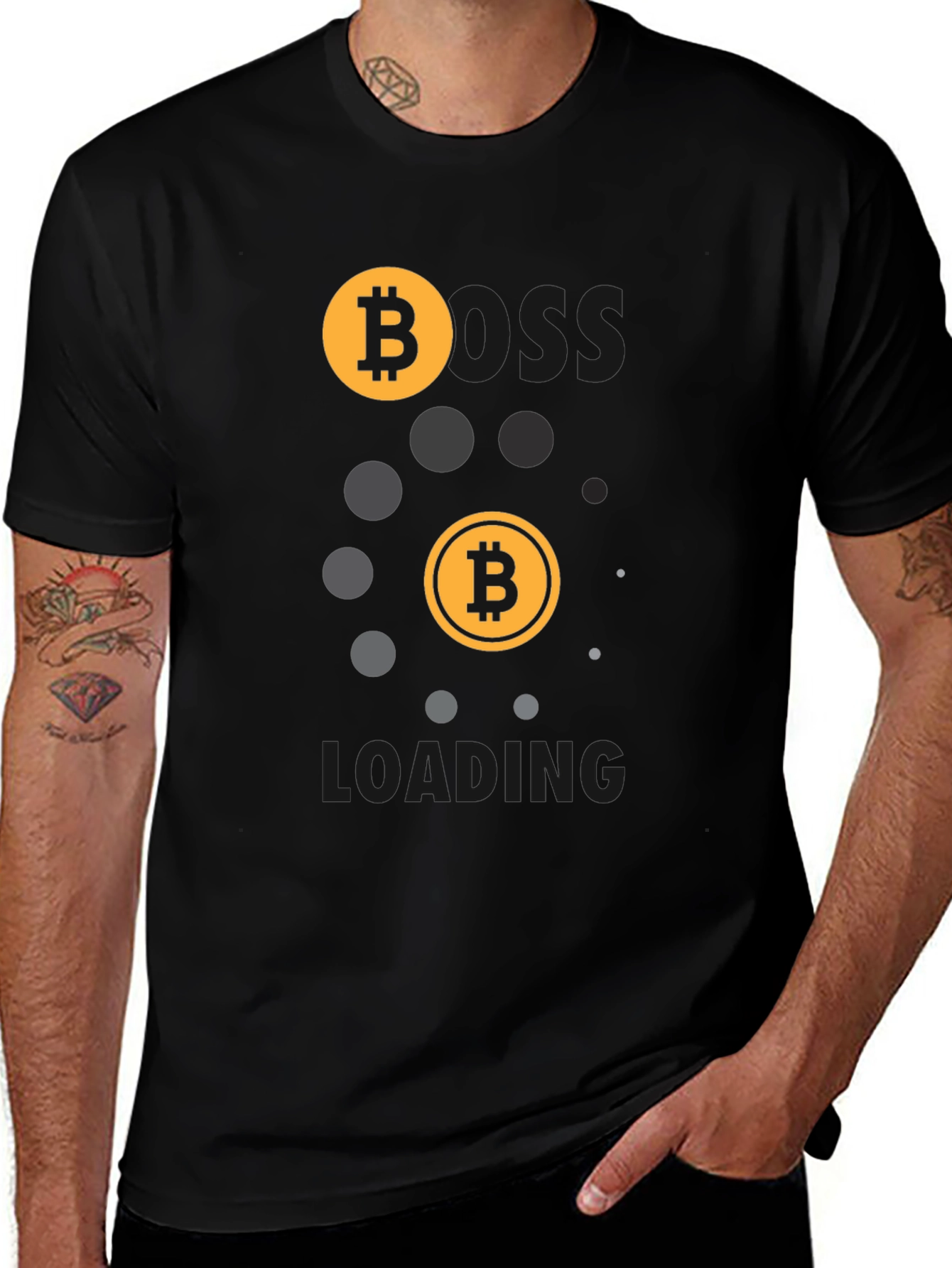 Bitcoin Loading Black T-Shirt | Crypto Tee