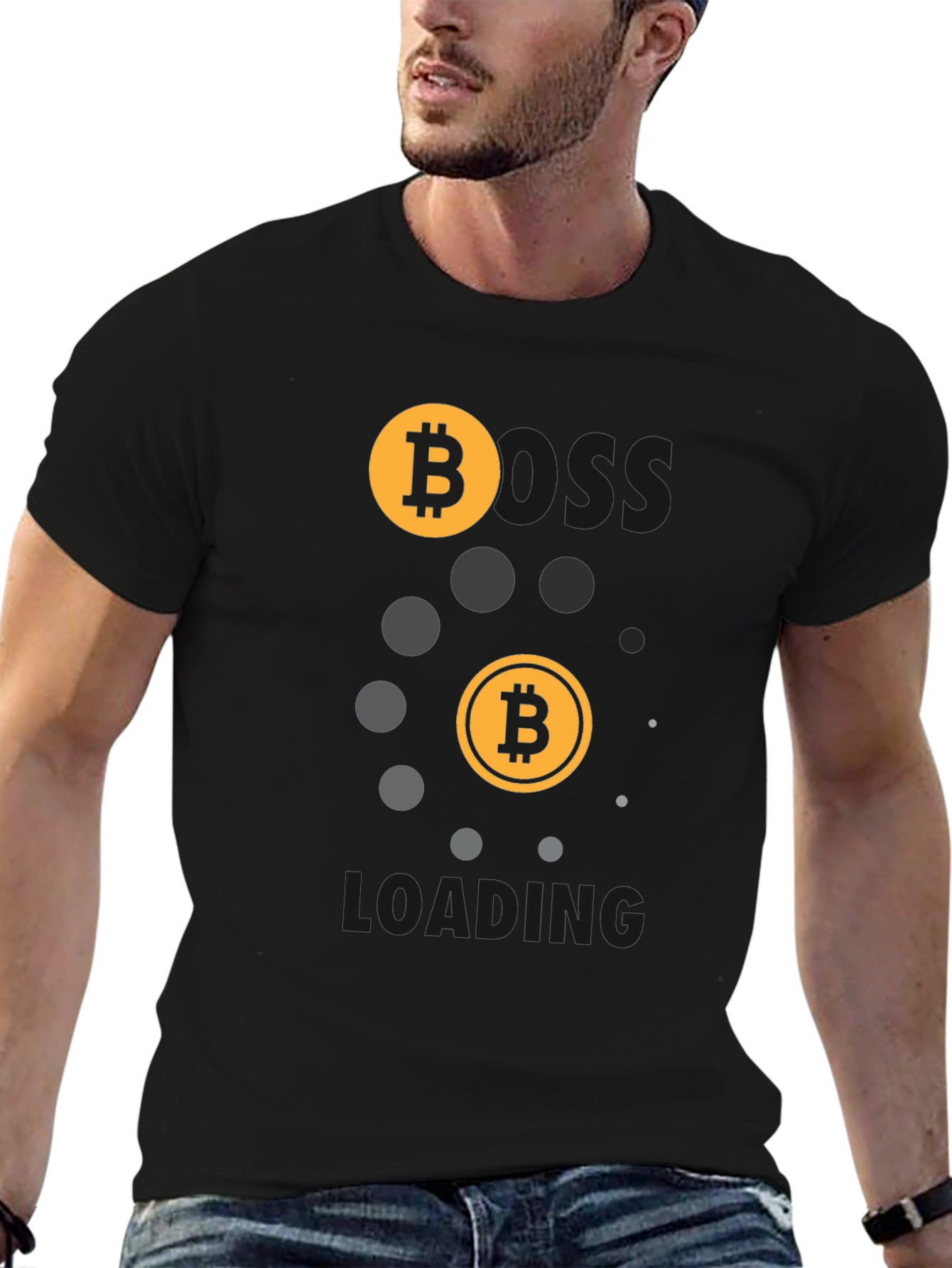 Bitcoin Loading Black T-Shirt | Crypto Tee