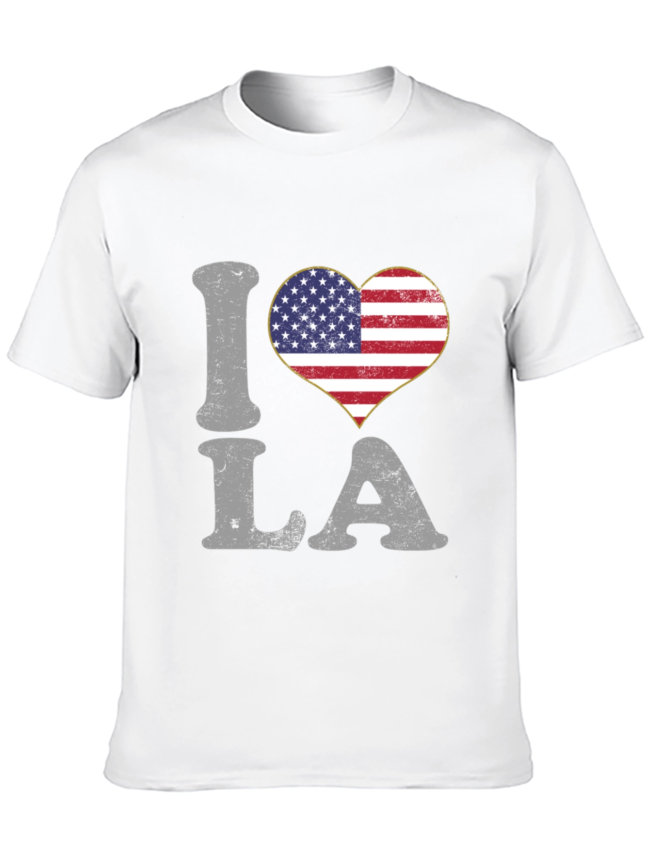I Heart LA T-Shirt American Flag Design