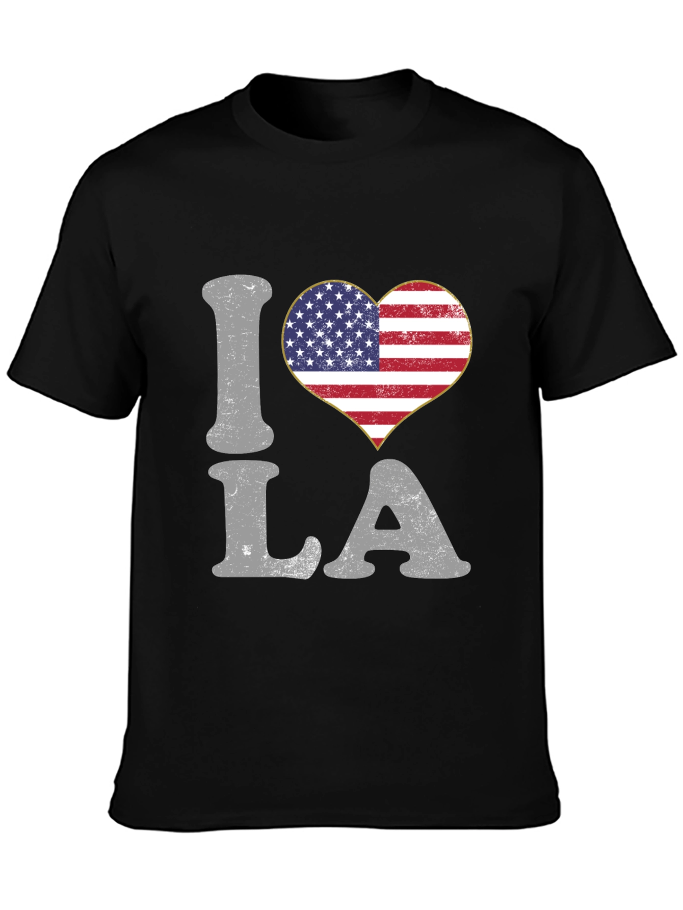 I Heart LA T-Shirt American Flag Design